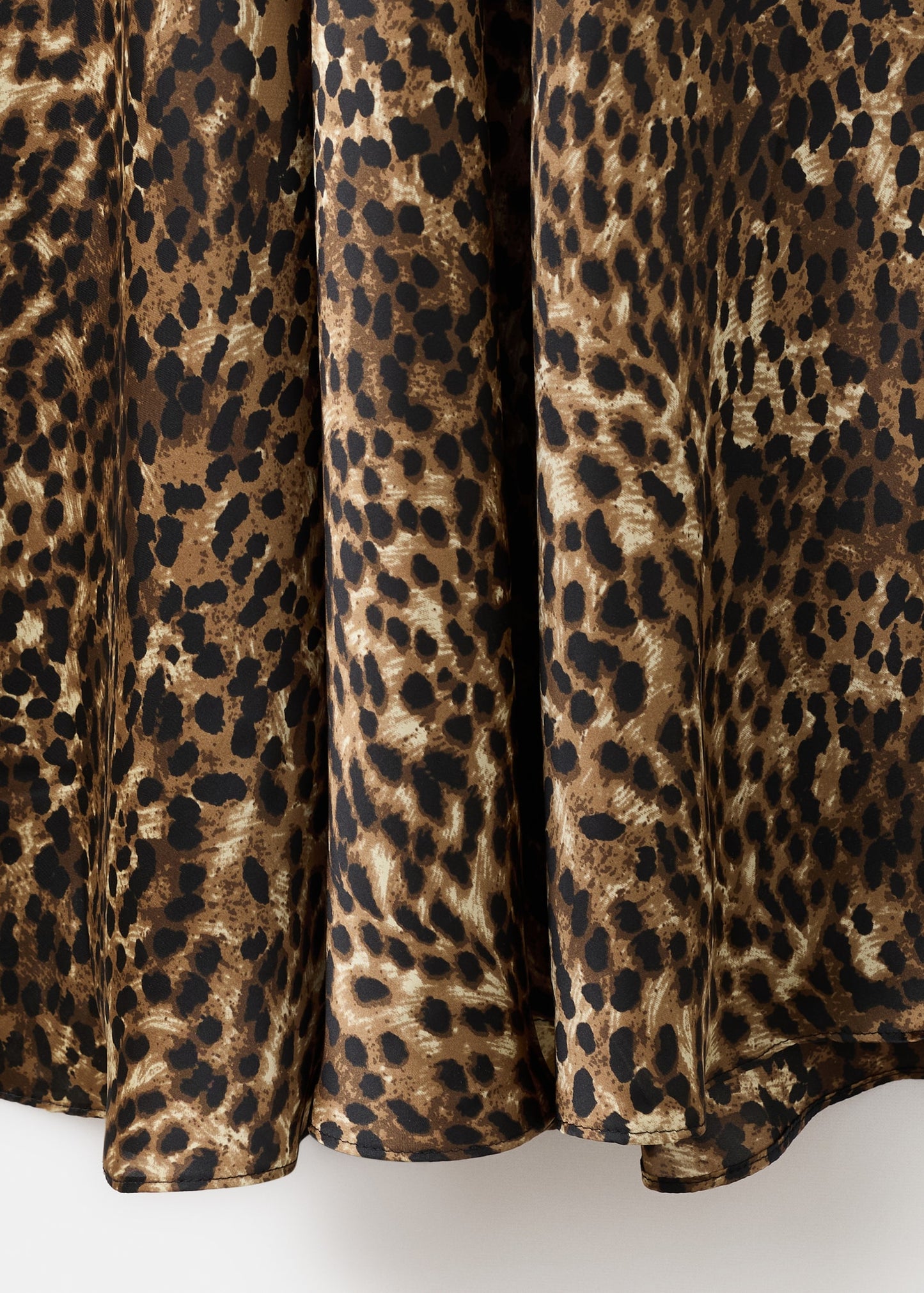 Leopard-print satin dress