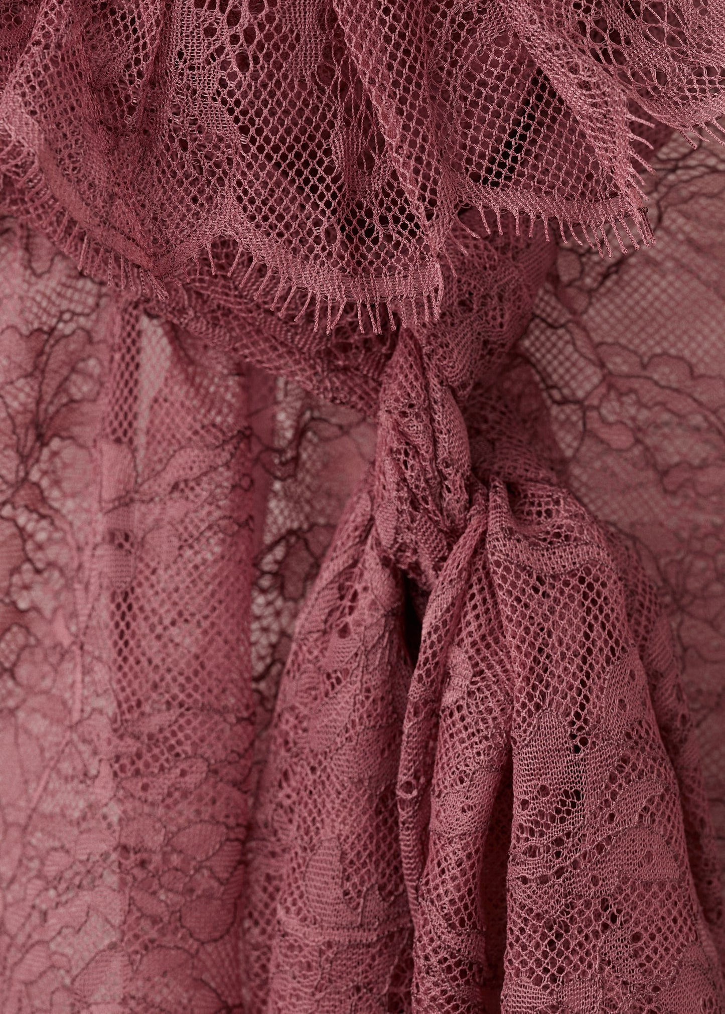 Lace blouse with ruff collar