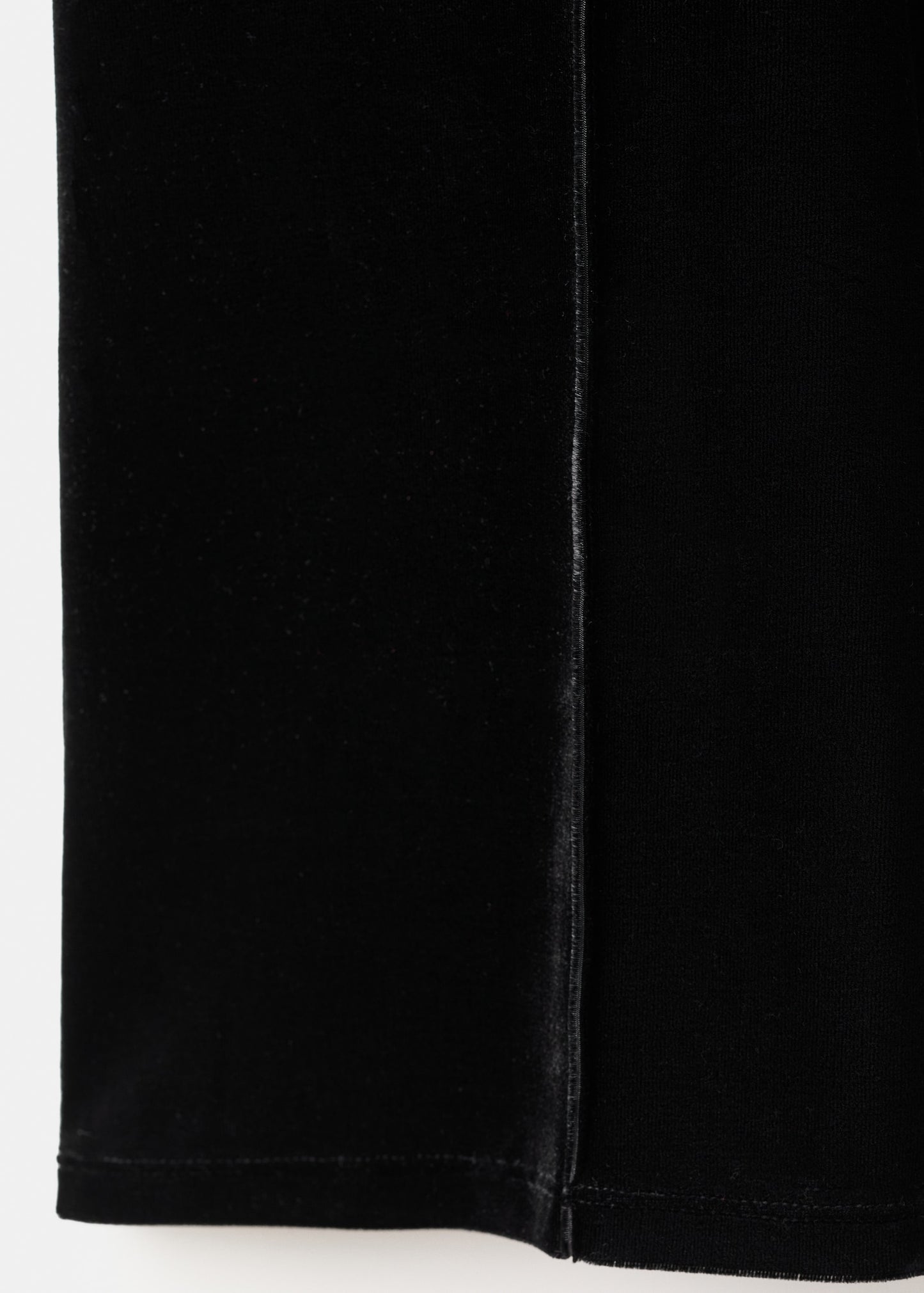 Velvet trousers with seam detail