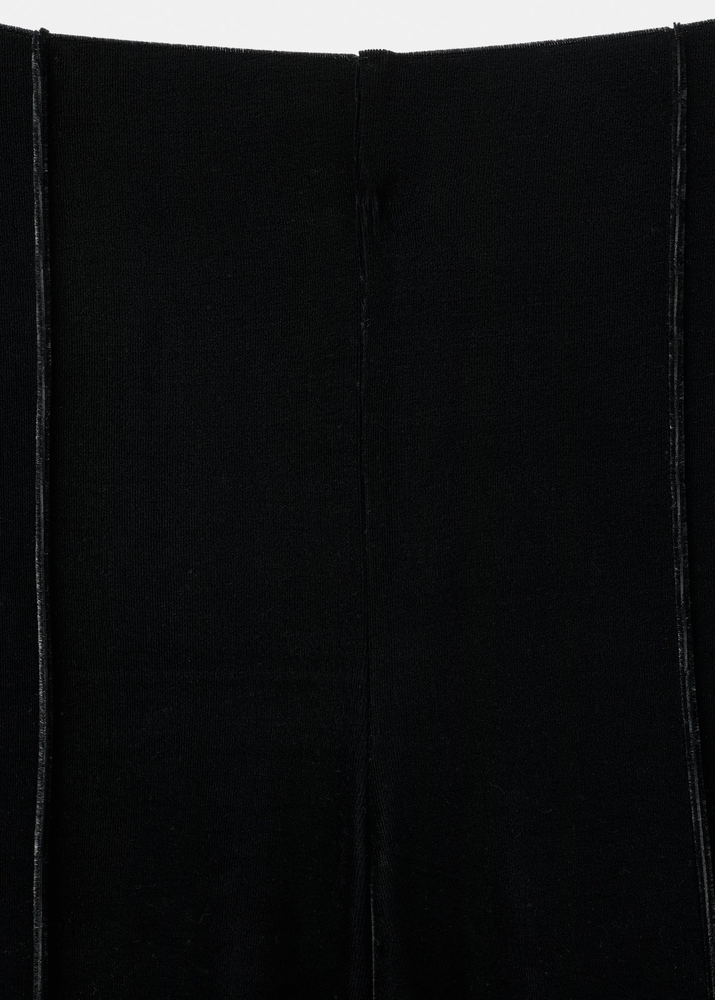 Velvet trousers with seam detail