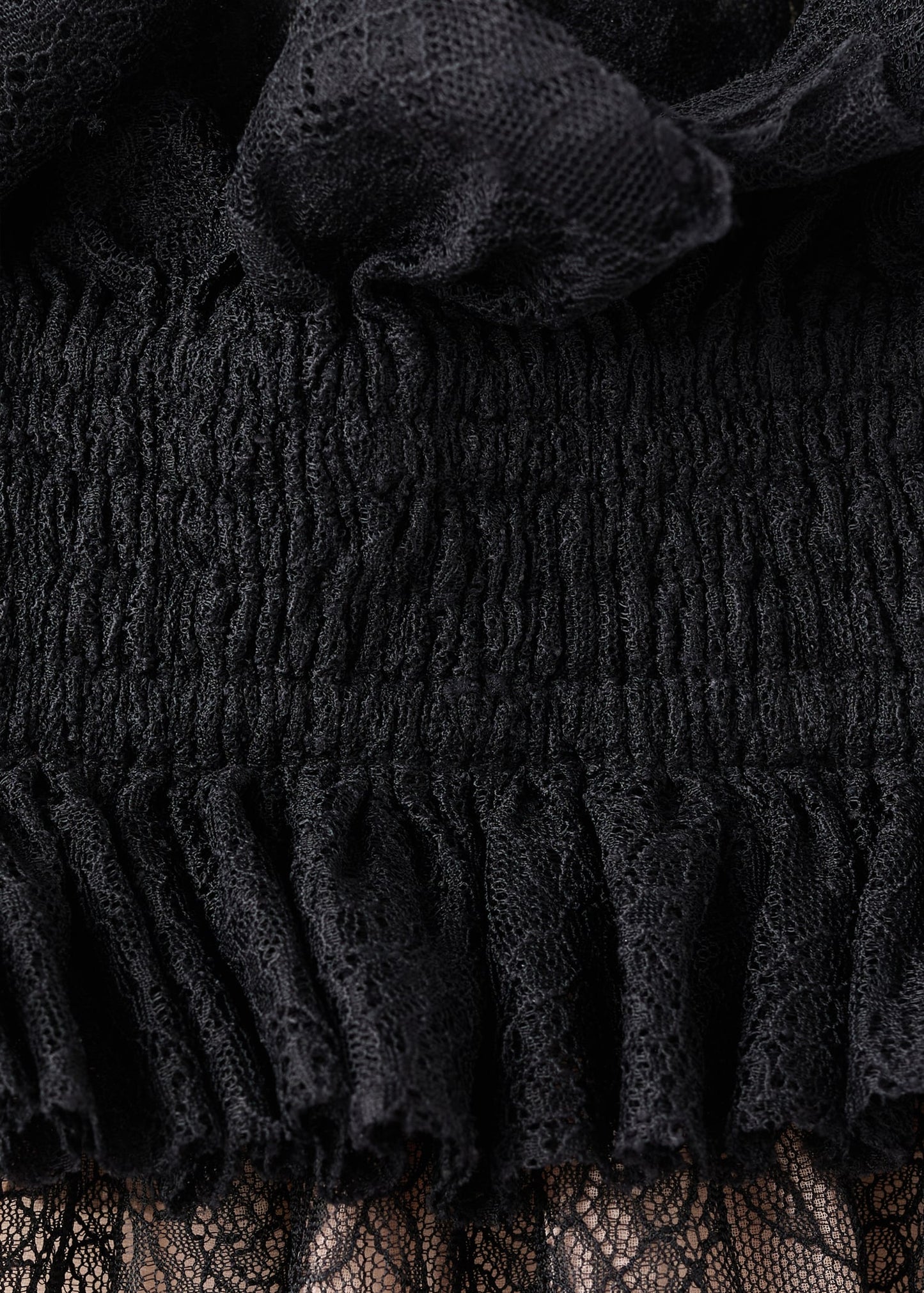 Lace top with ruff collar