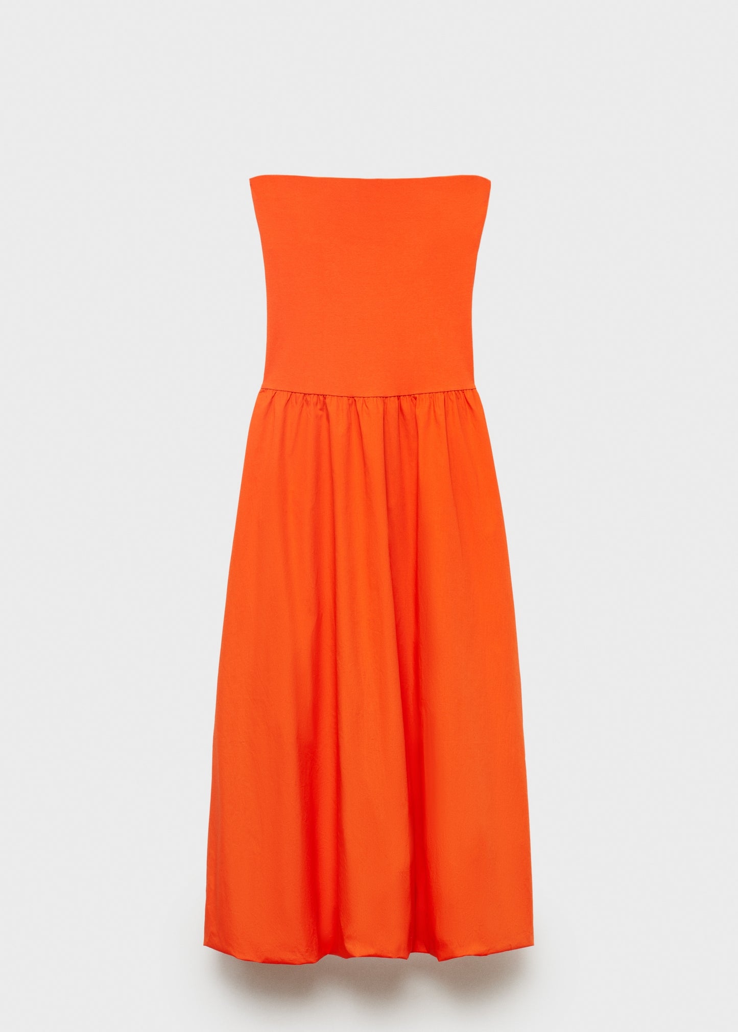 Balloon-effect strapless dress