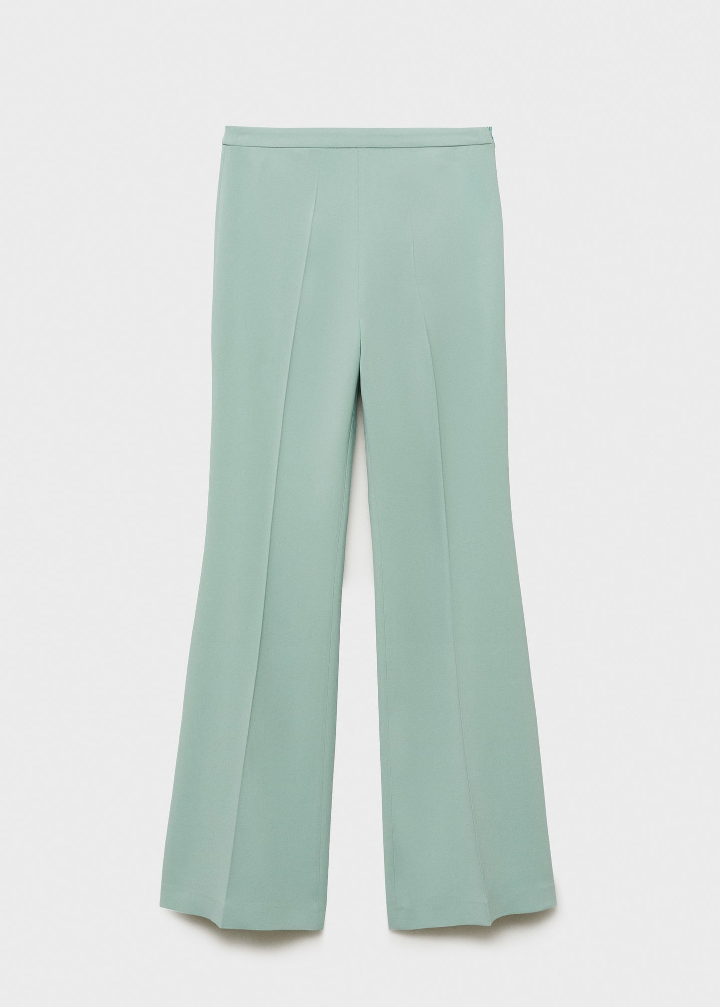 High-waist flared trousers