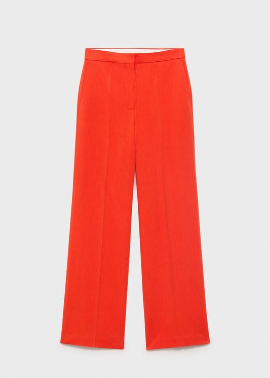 Straight mid-rise suit trousers