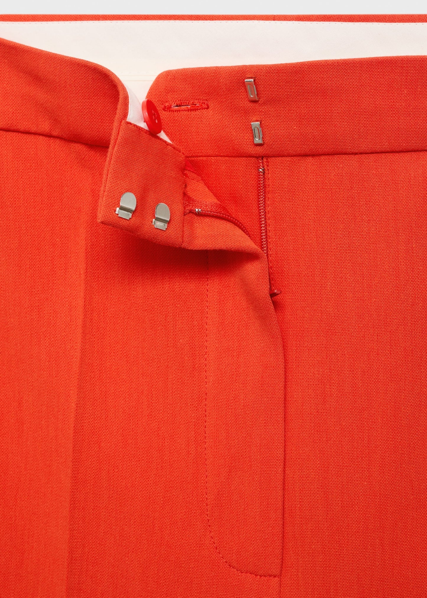 Straight mid-rise suit trousers