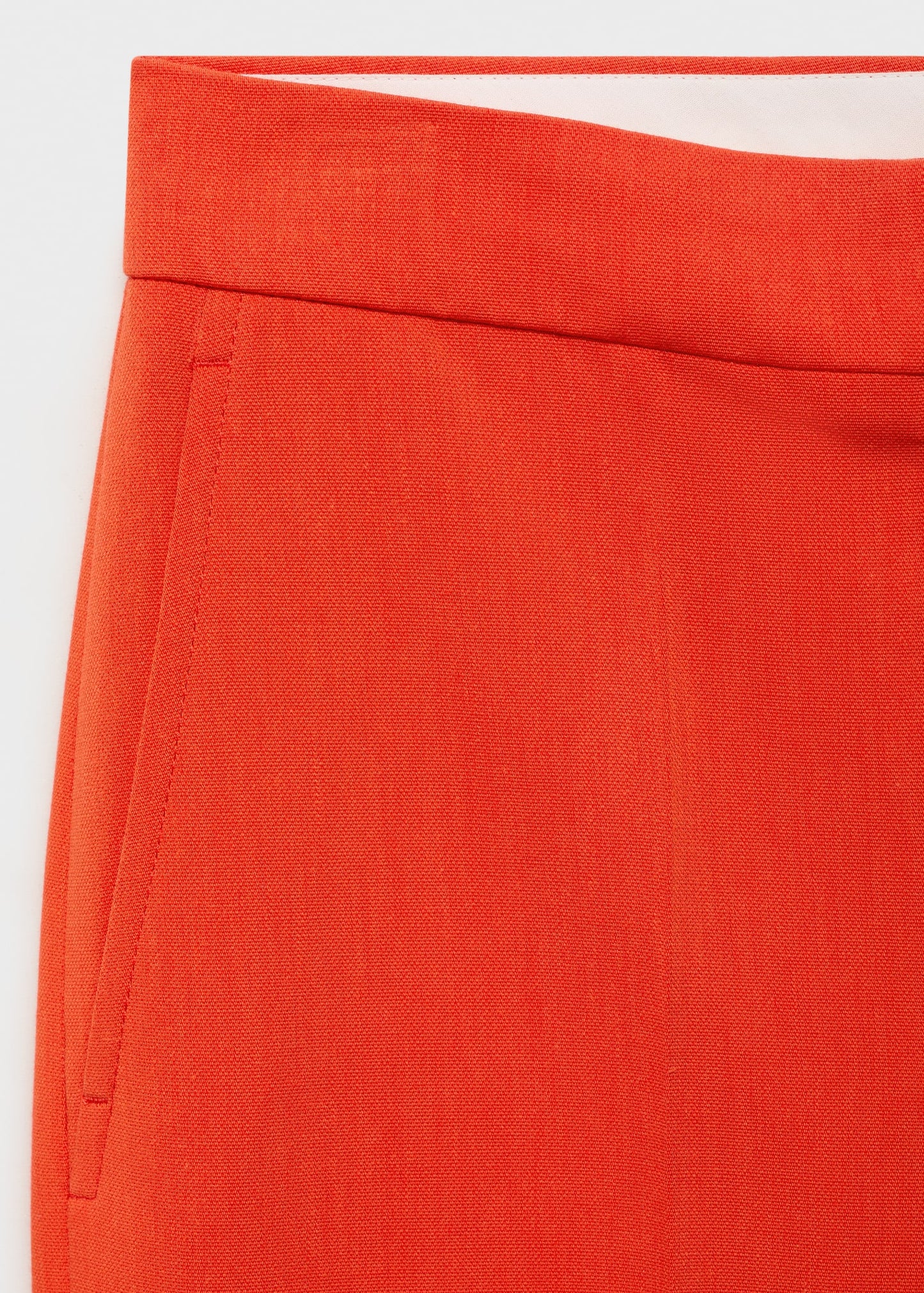 Straight mid-rise suit trousers