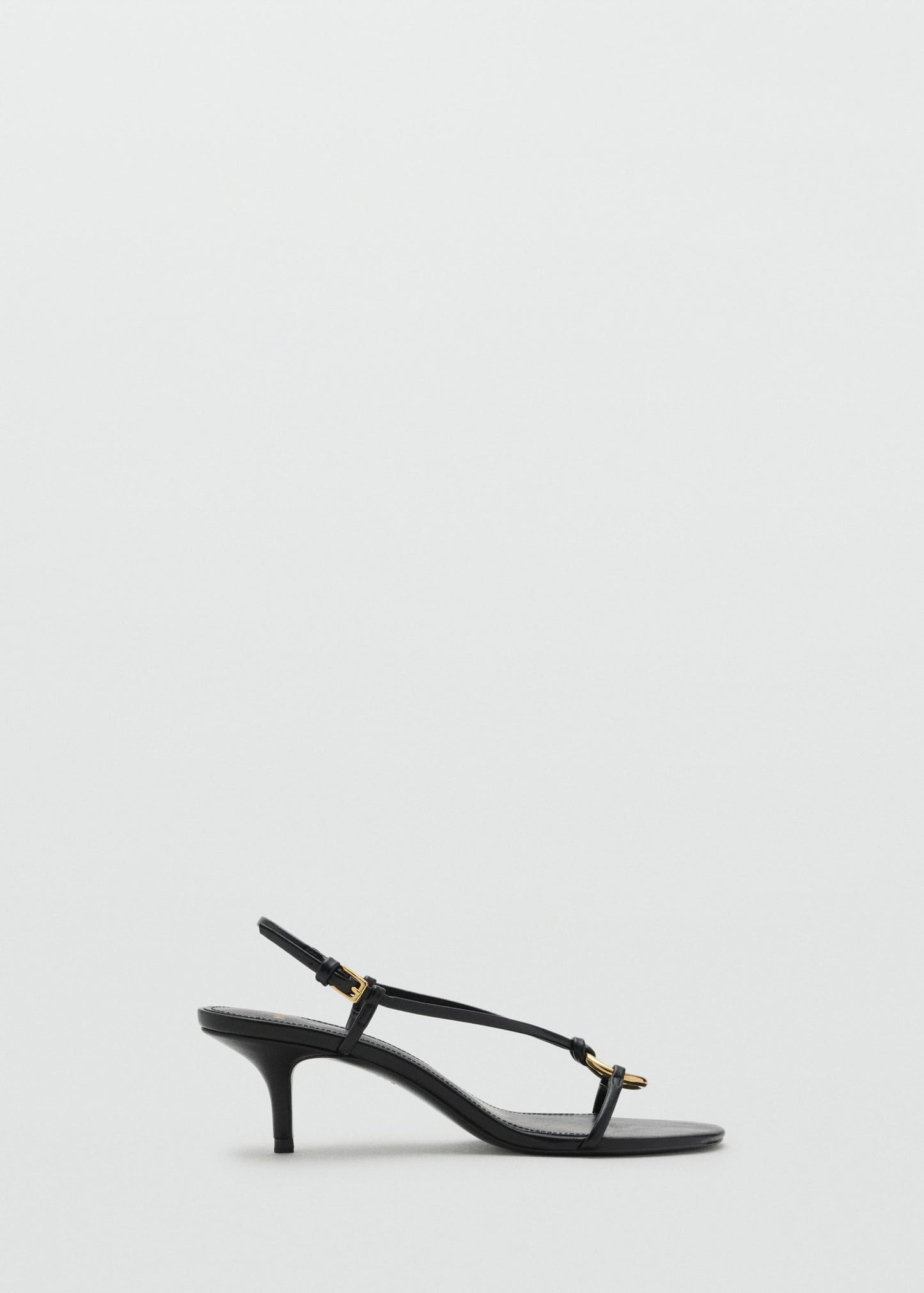 Heeled sandal with hoop detail