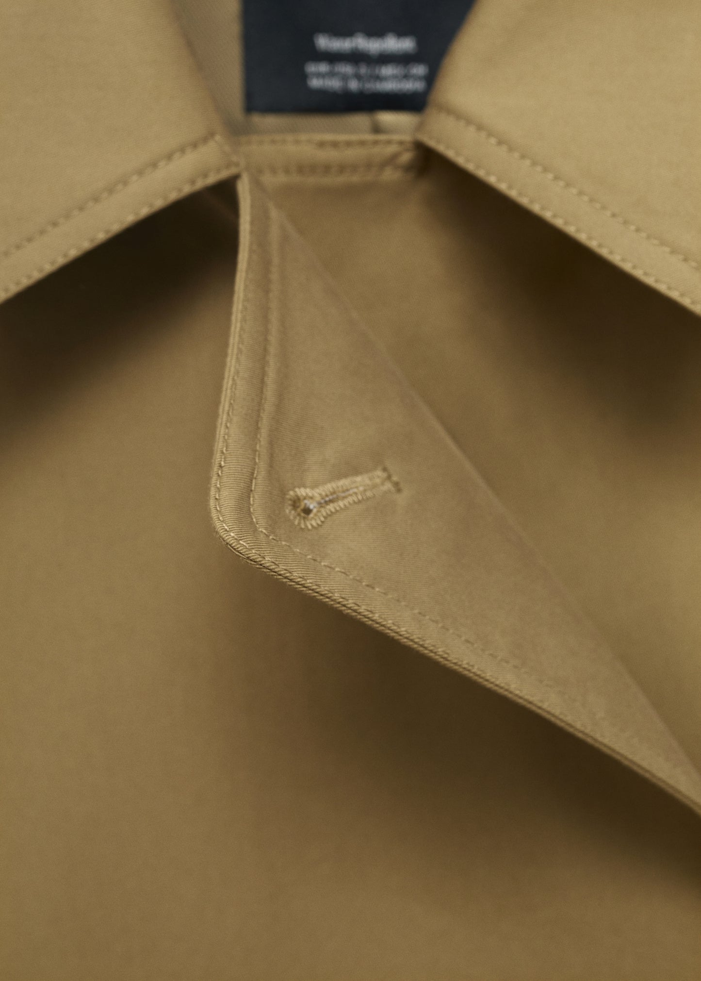 Long double-breasted trench coat