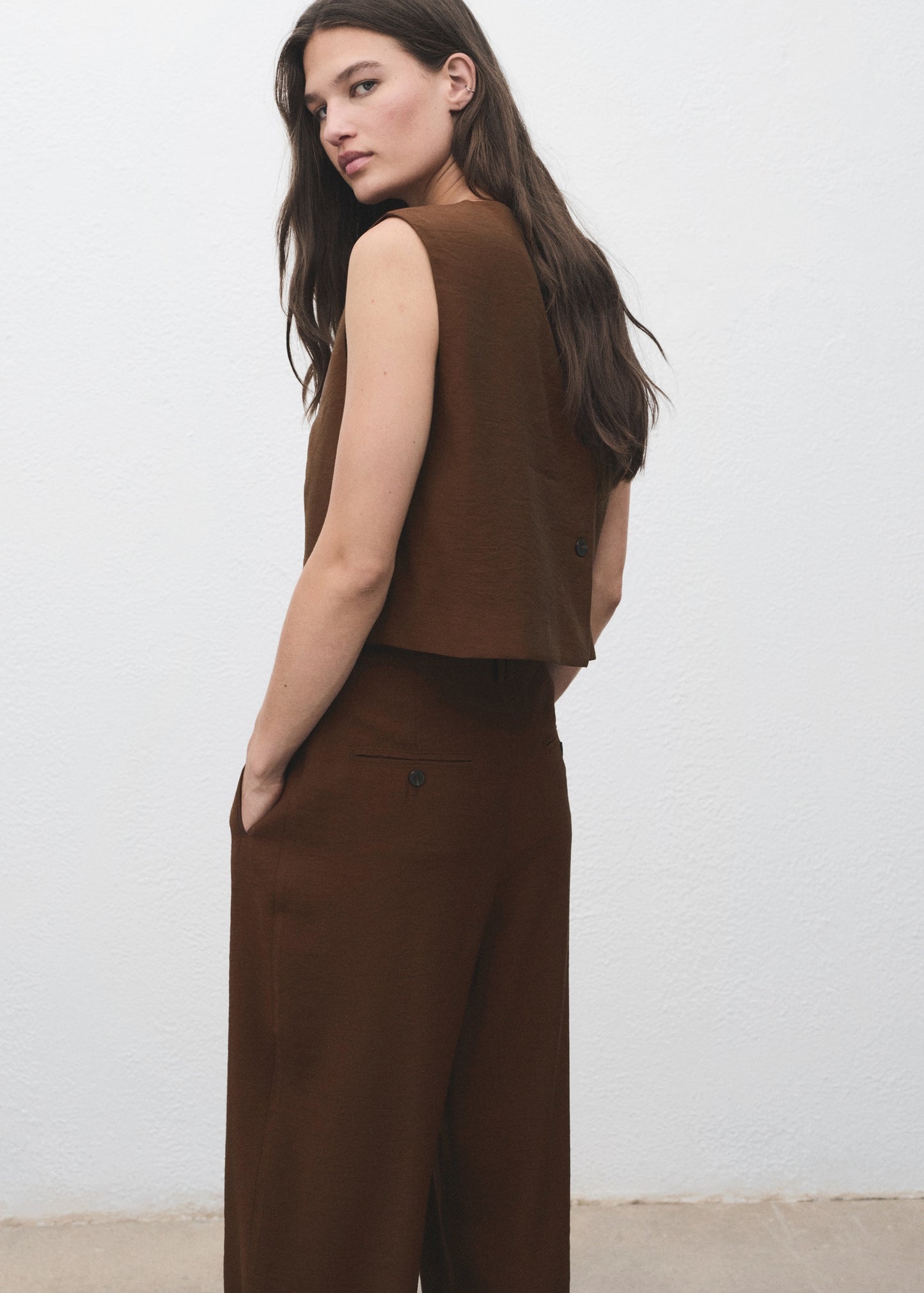 Buttoned crop top