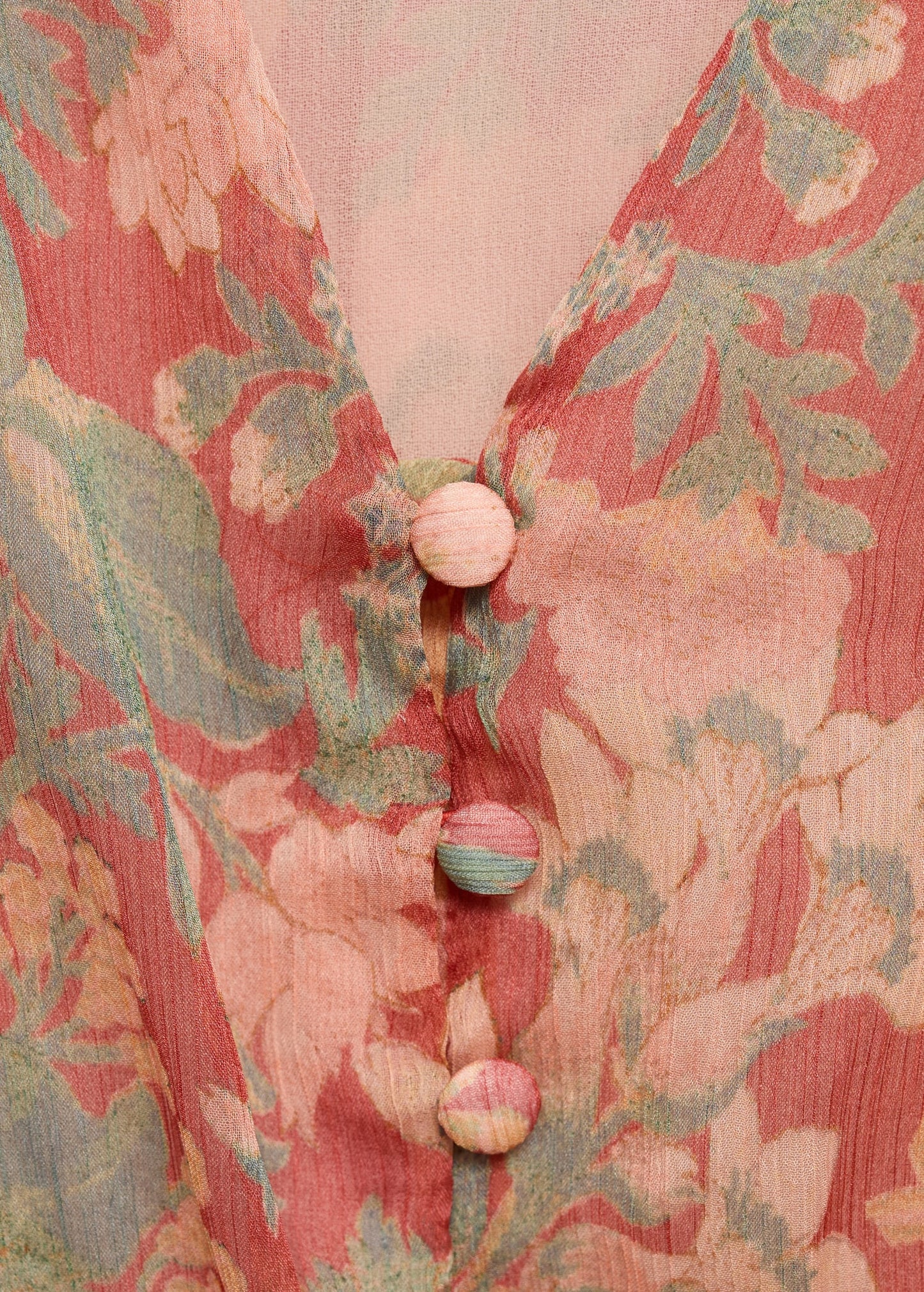 Floral puff-sleeve dress