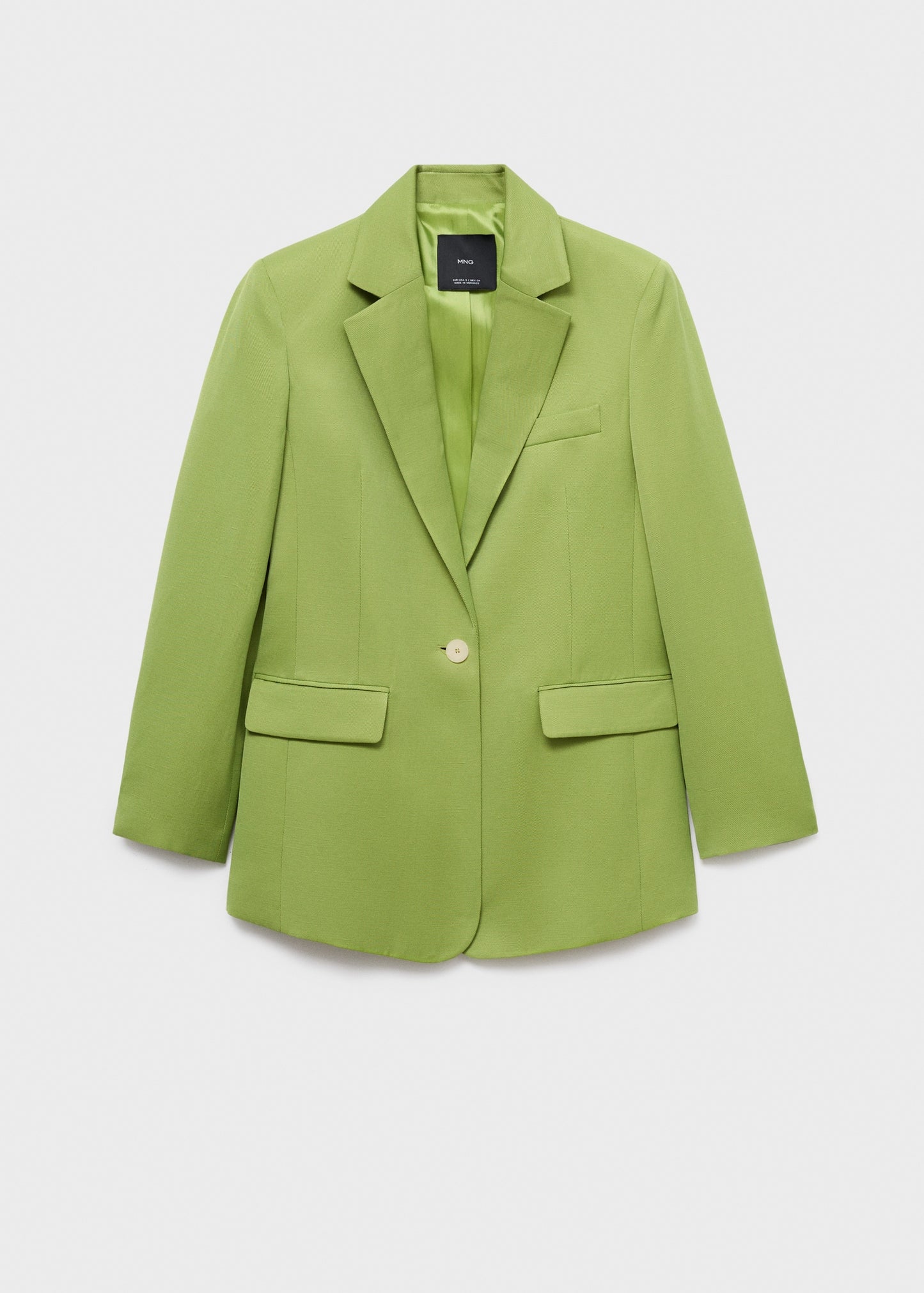 Linen-blend suit jacket