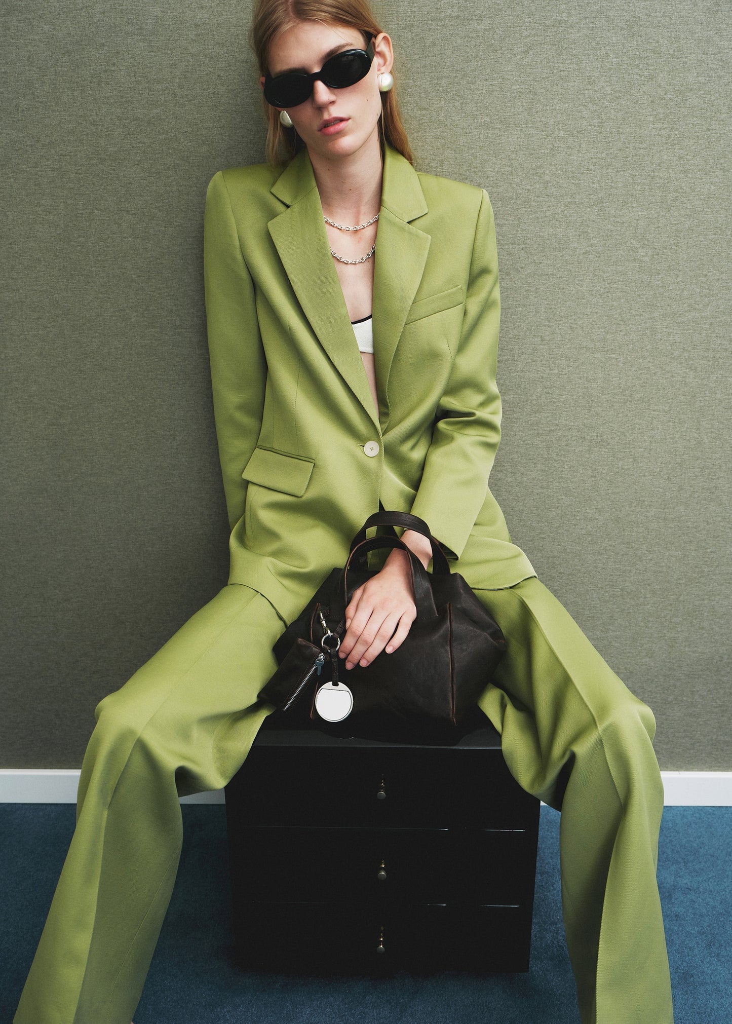 Linen-blend suit jacket