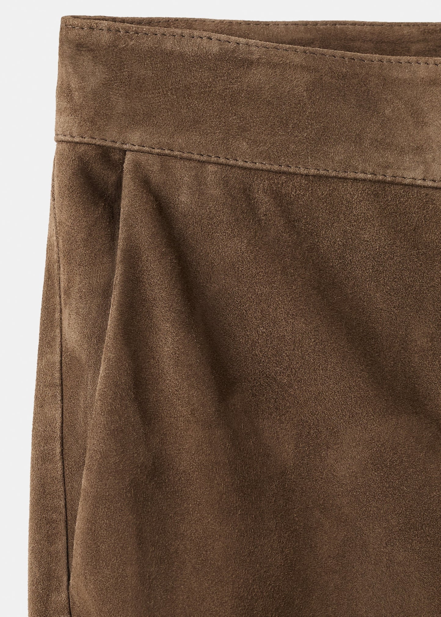 100% suede flared trousers