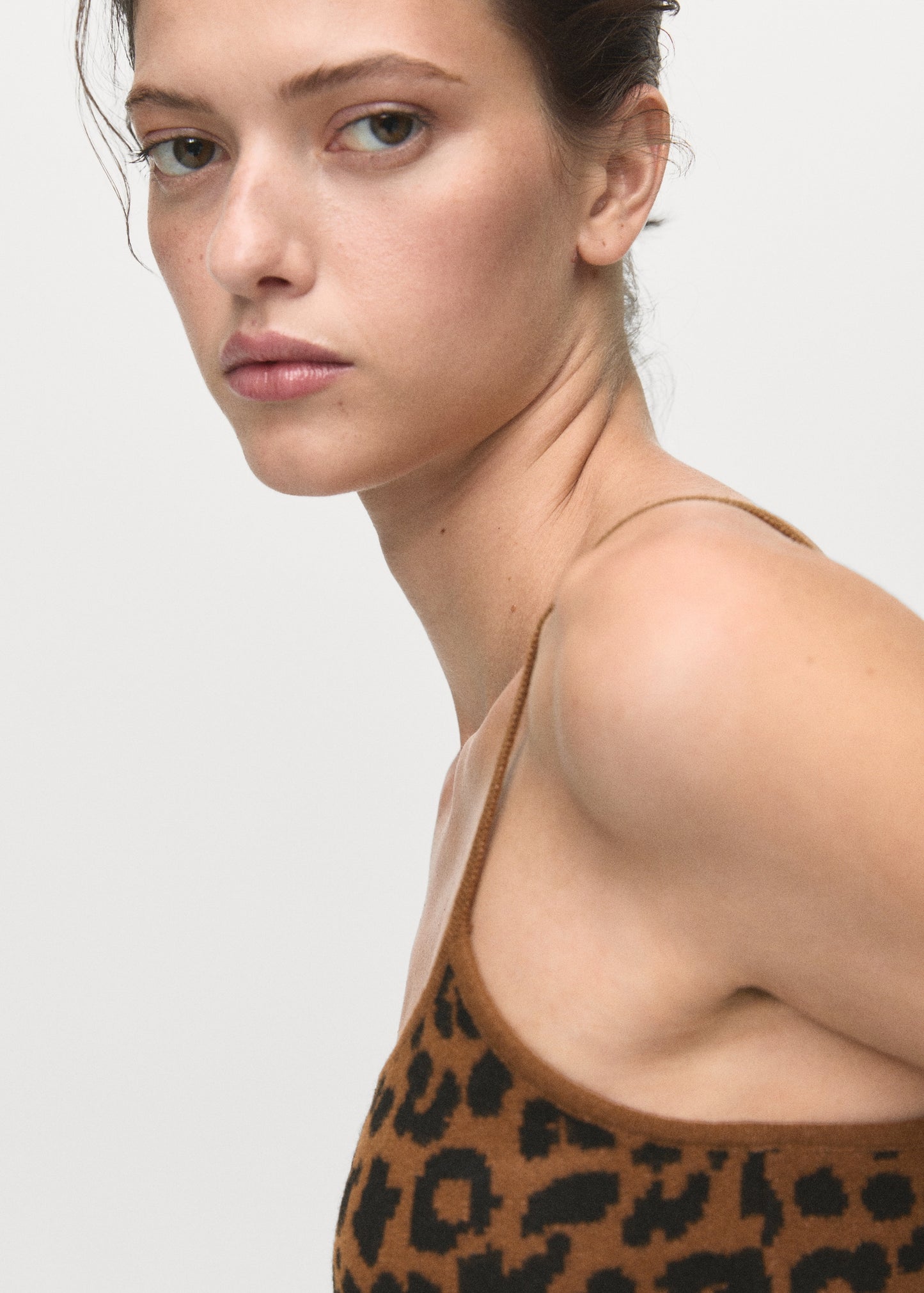 Leopard Stitch Top