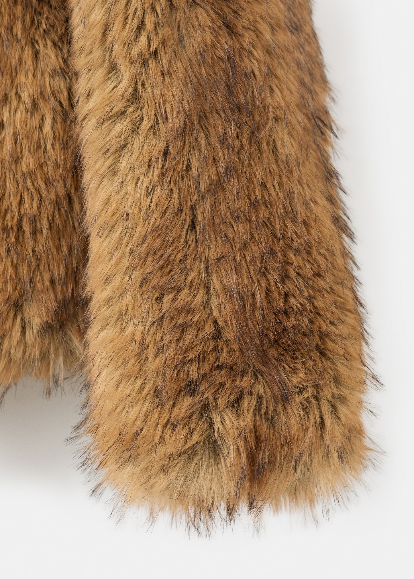 Fur-effect jacket with lapels