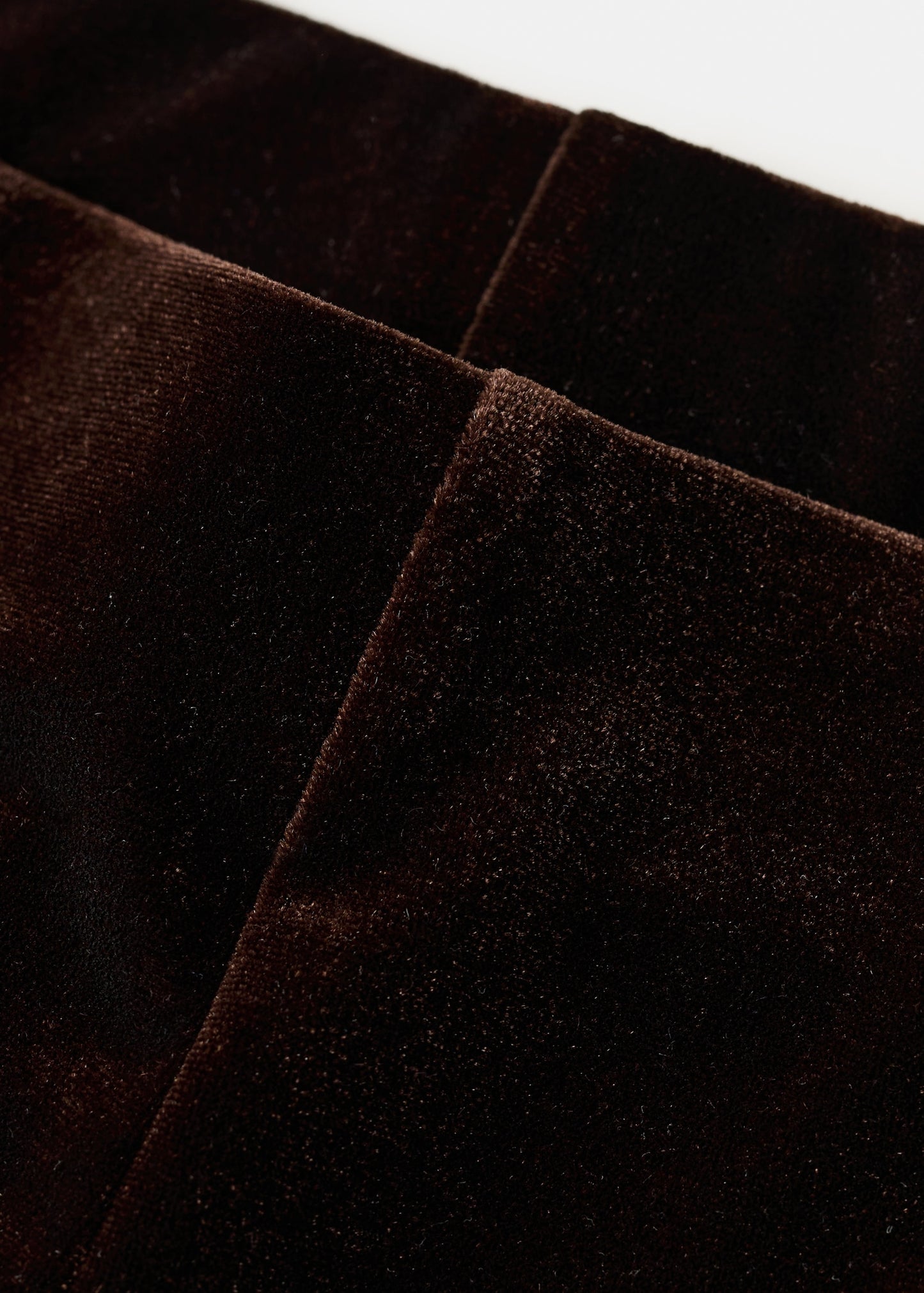 Velvet wide-leg trousers