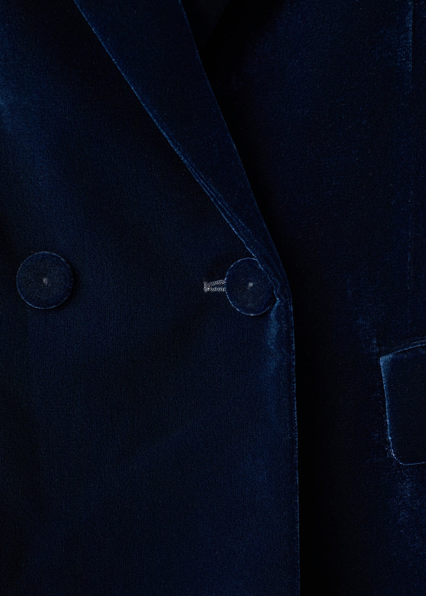Double-breasted velvet jacket