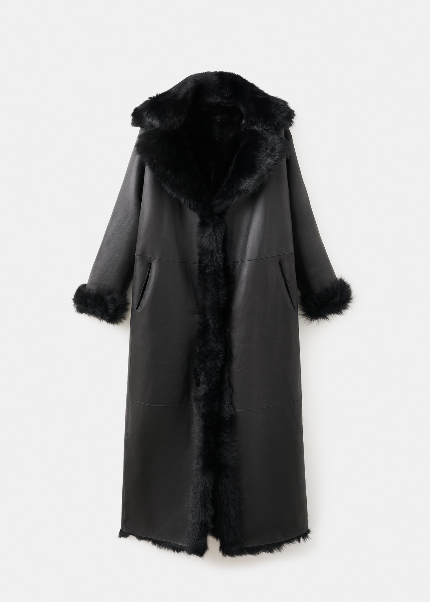 Reversible fur coat