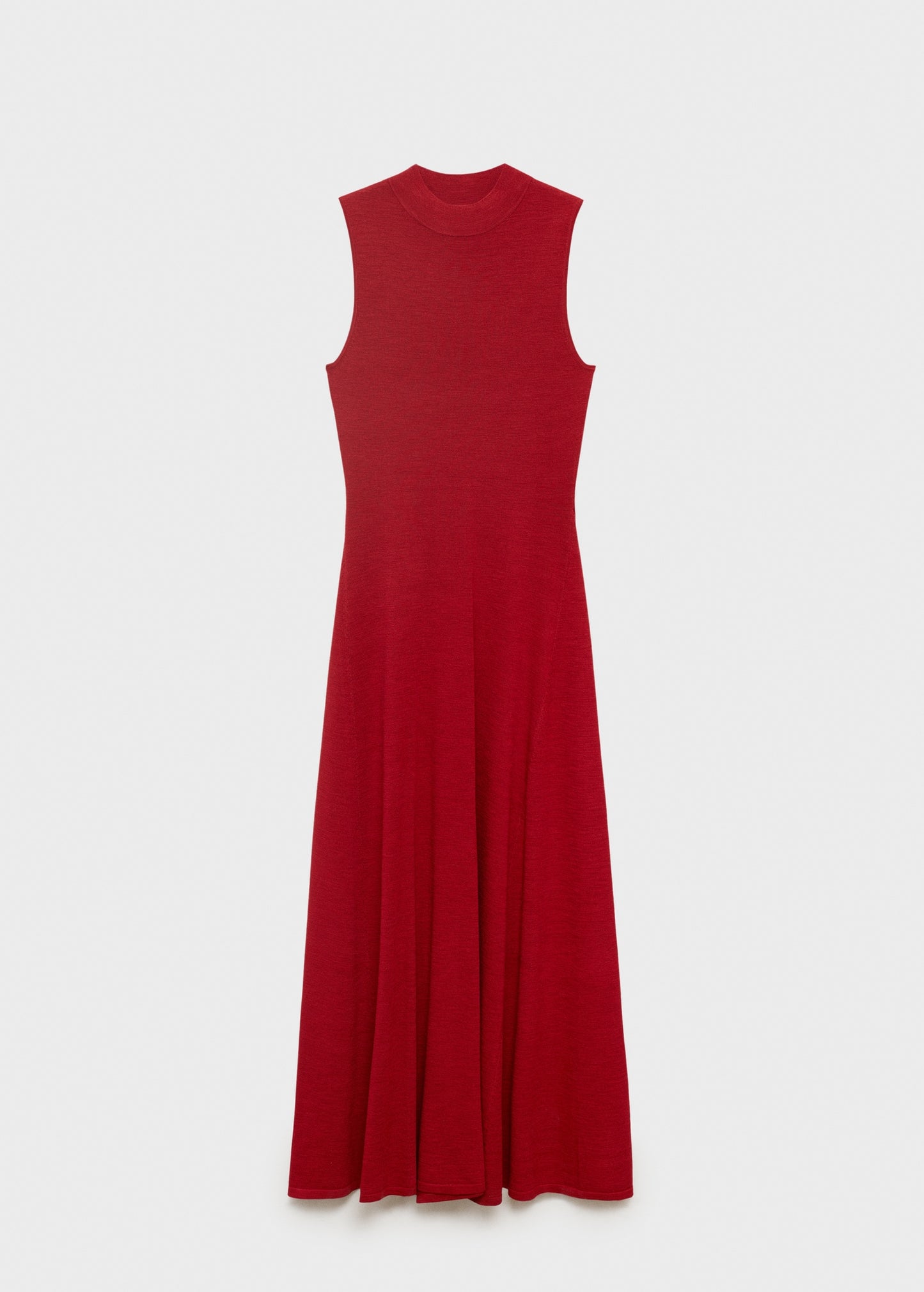 Fine-knit flared dress