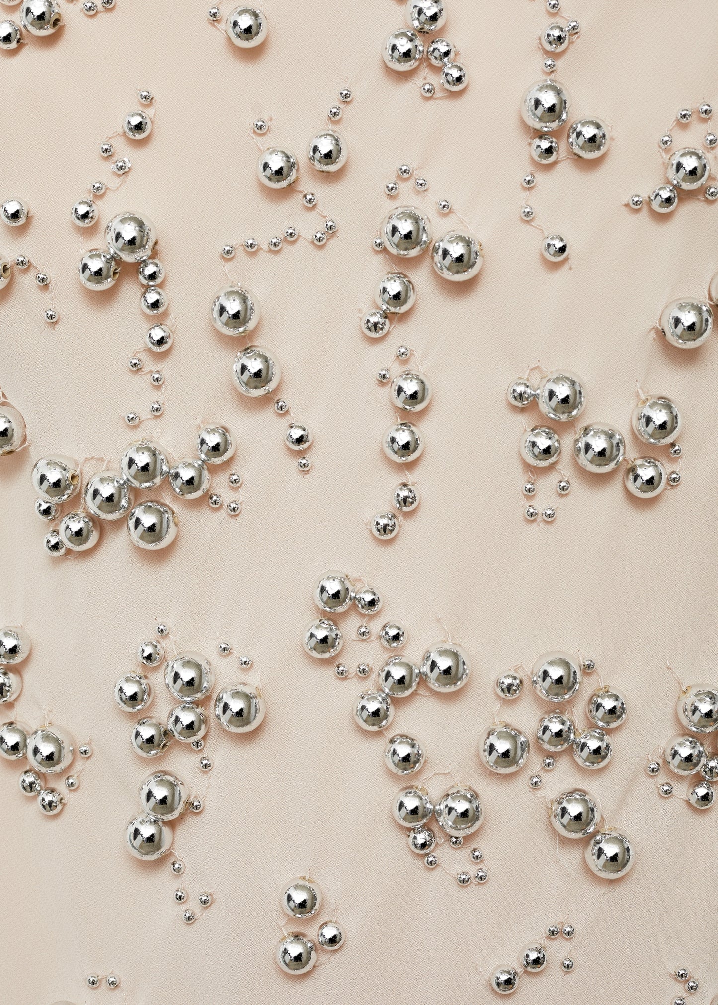 Long dress with embroidered spheres