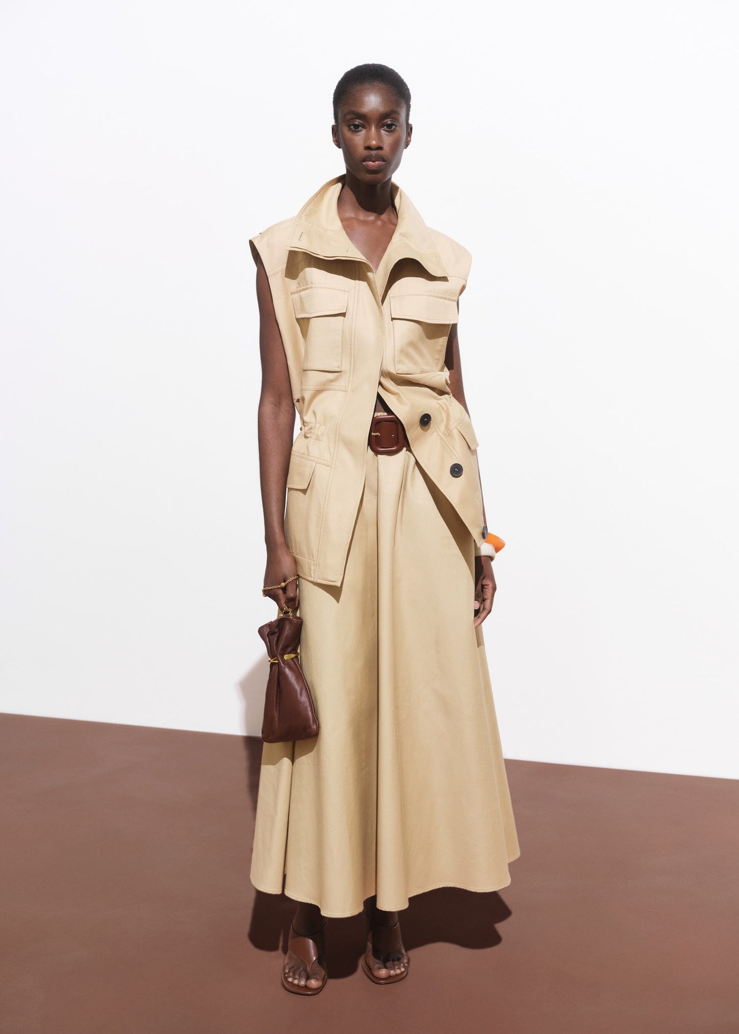 Oversized waistcoat with cargo pockets