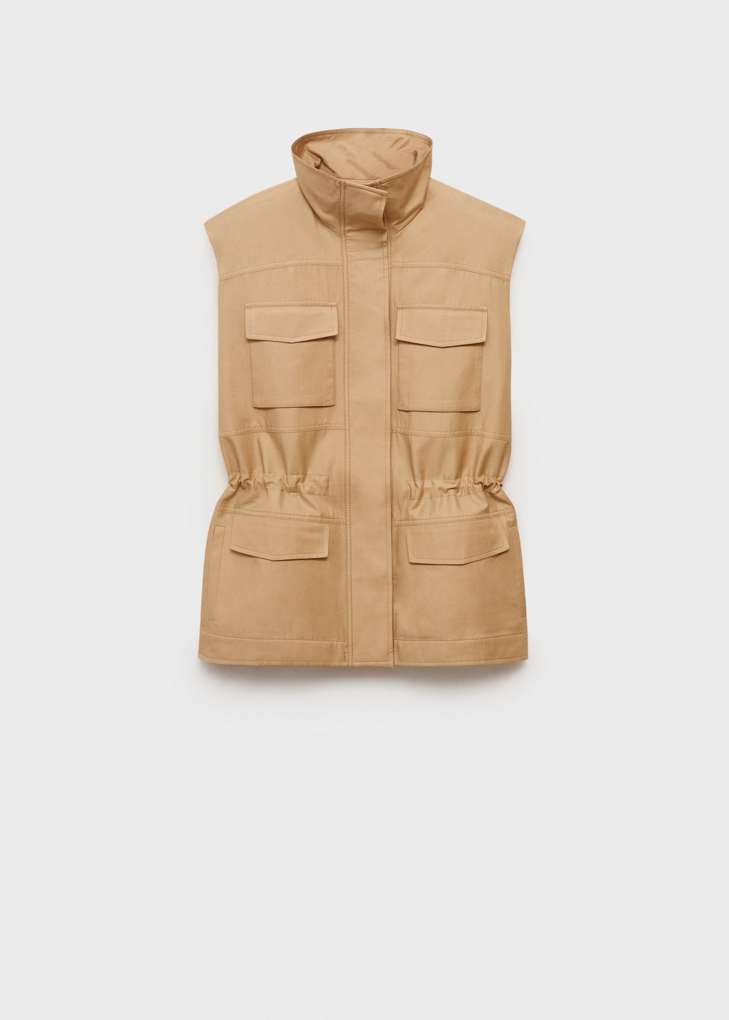 Oversized waistcoat with cargo pockets