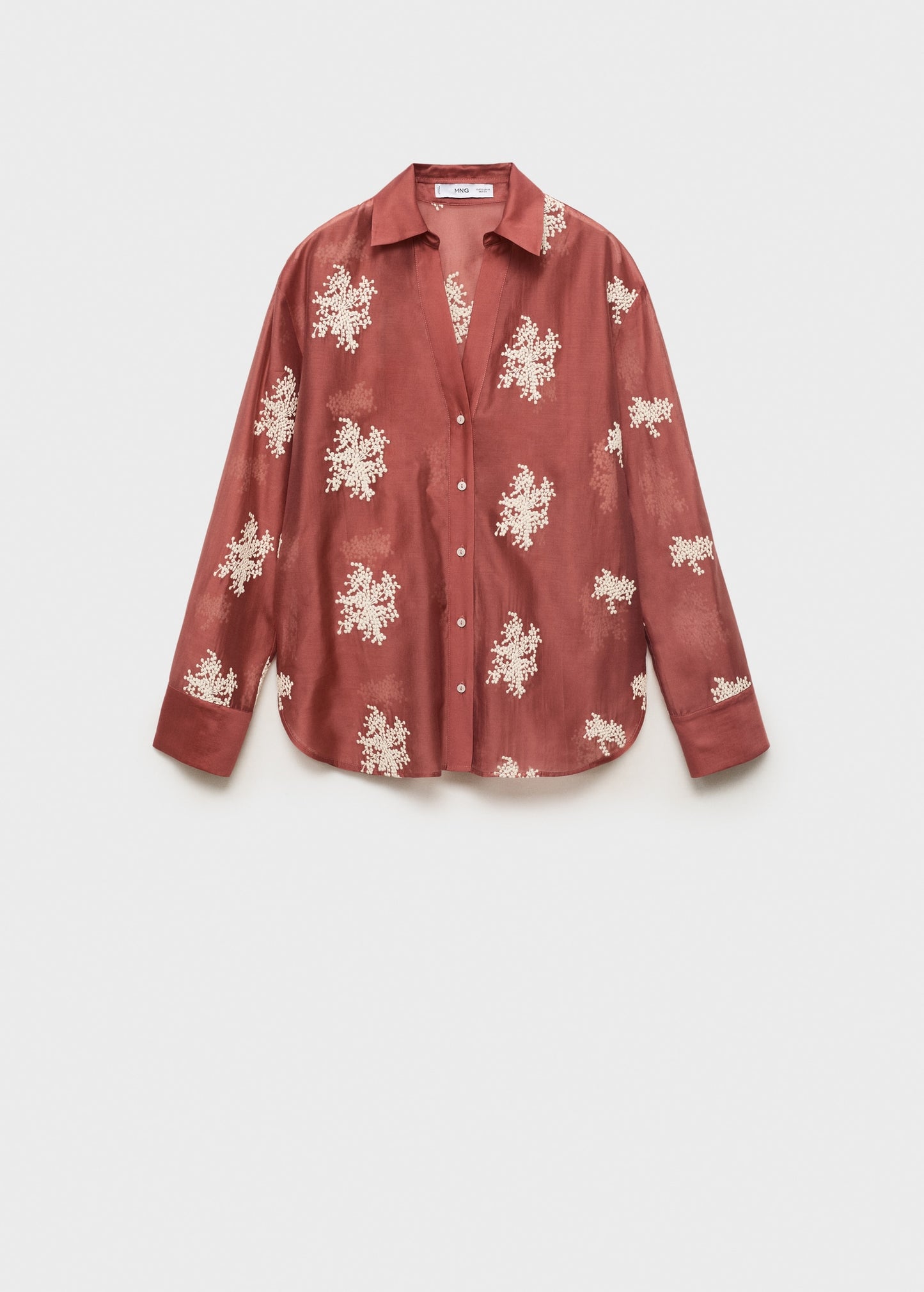 Embroidered lyocell shirt