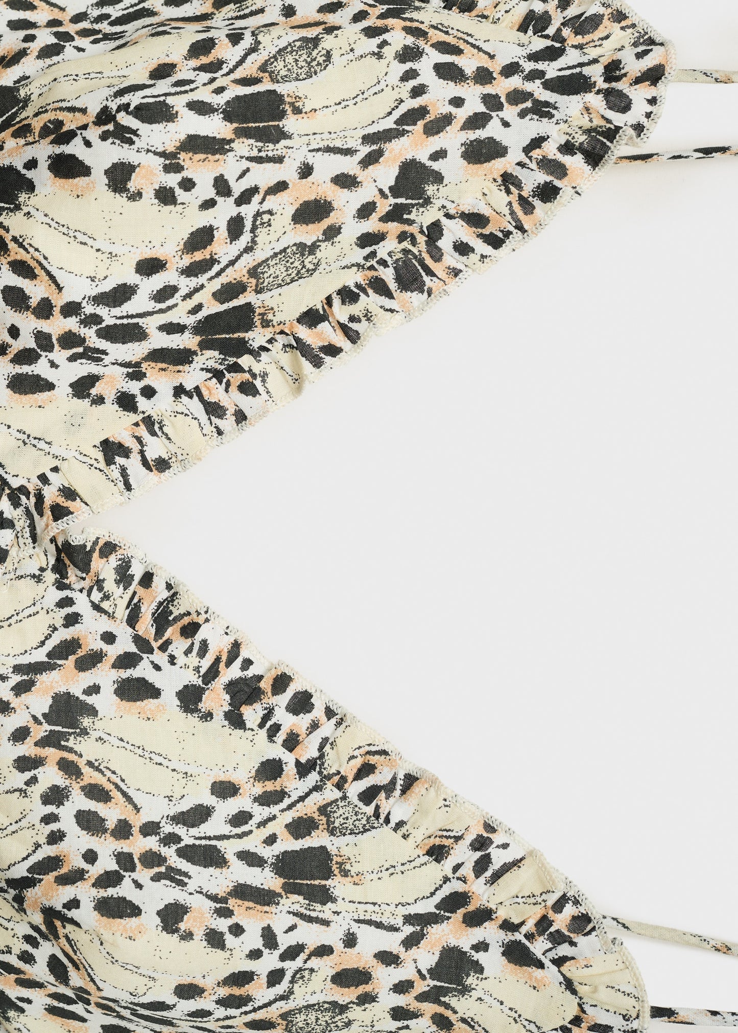 Printed ruched dress