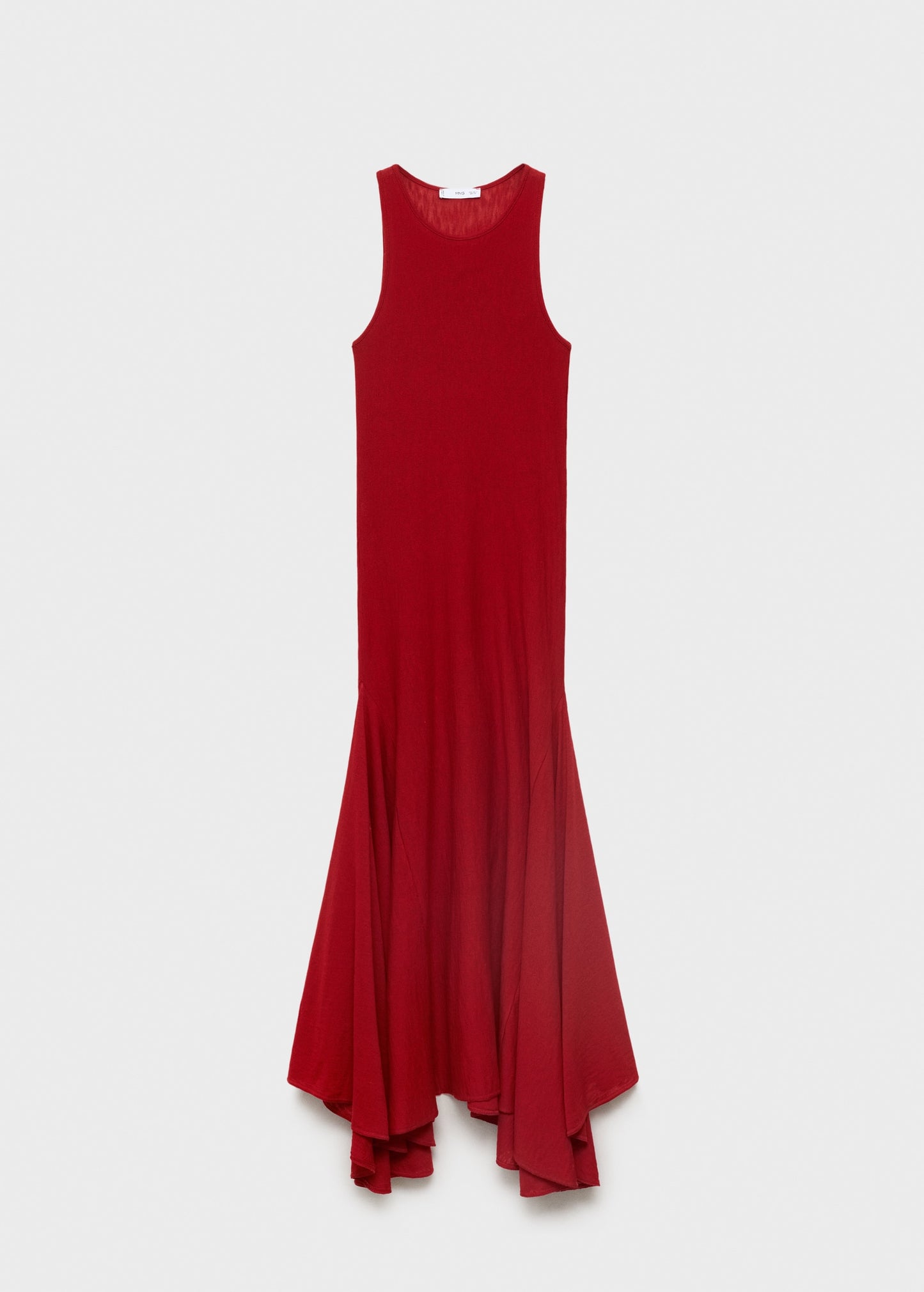 Asymmetrical low-knit dress