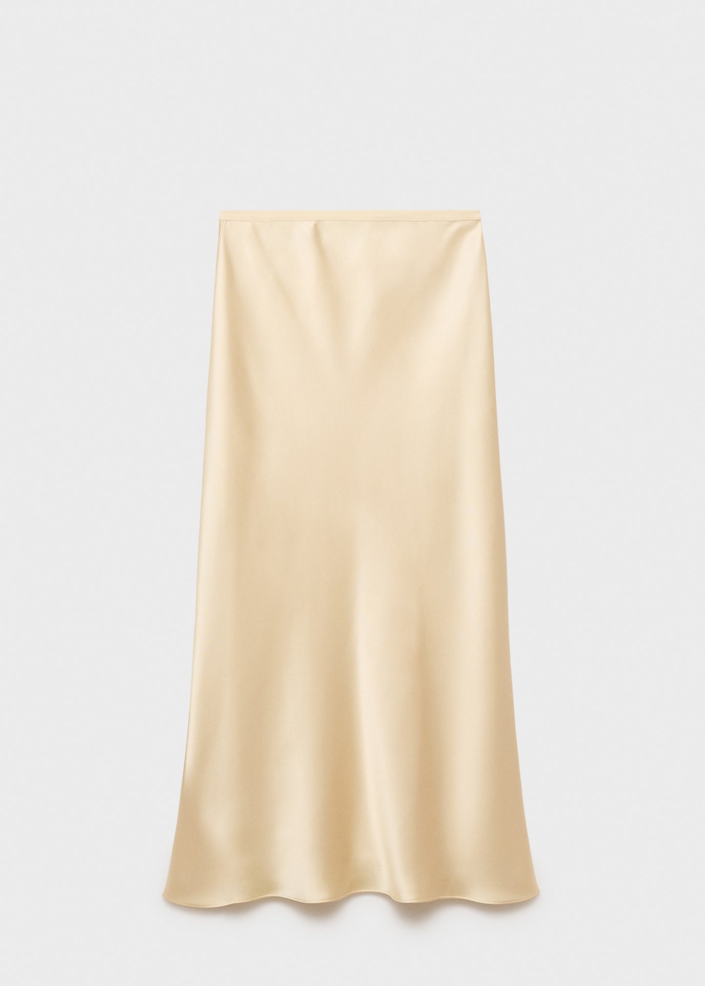 Midi satin skirt