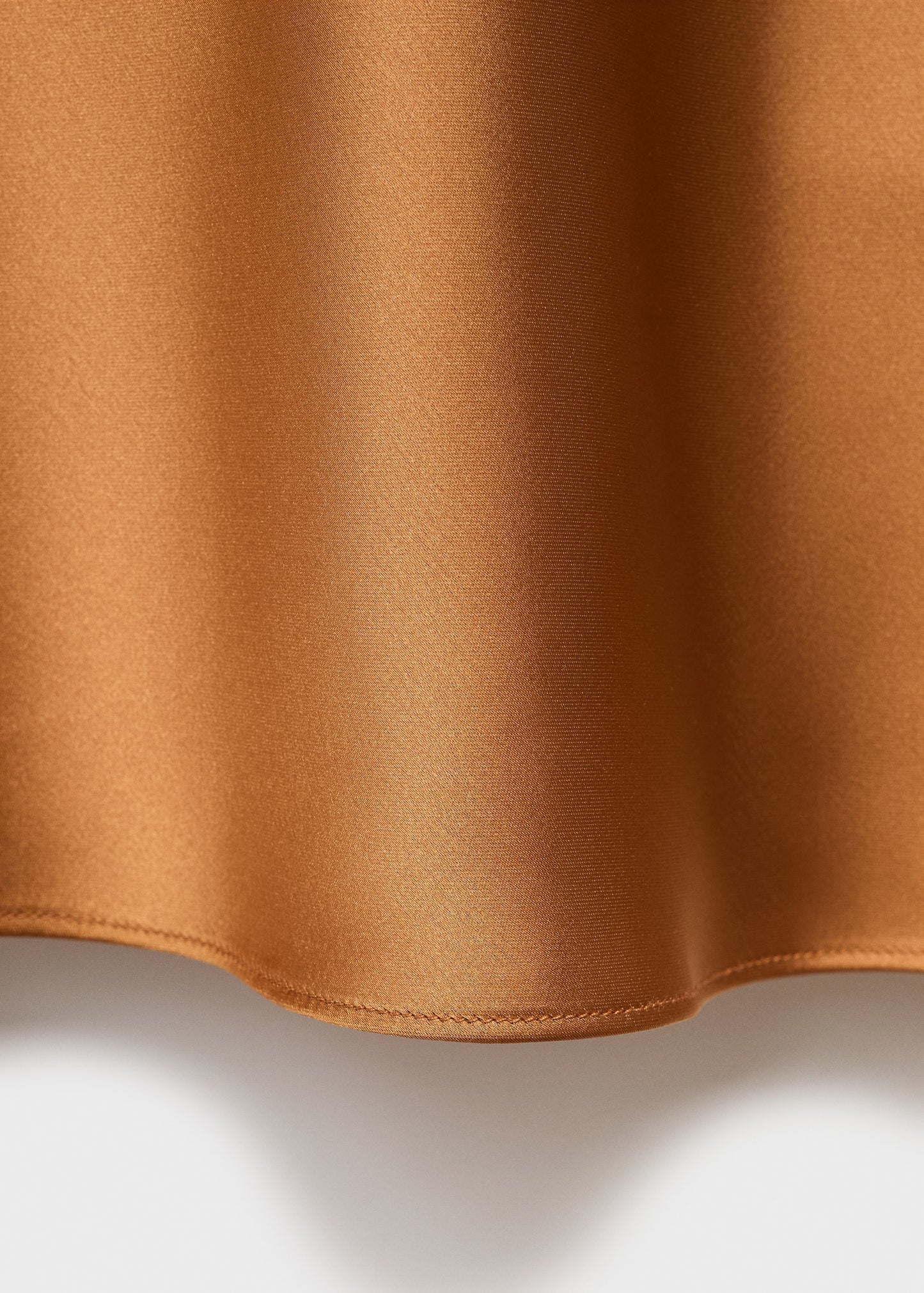 Midi satin skirt