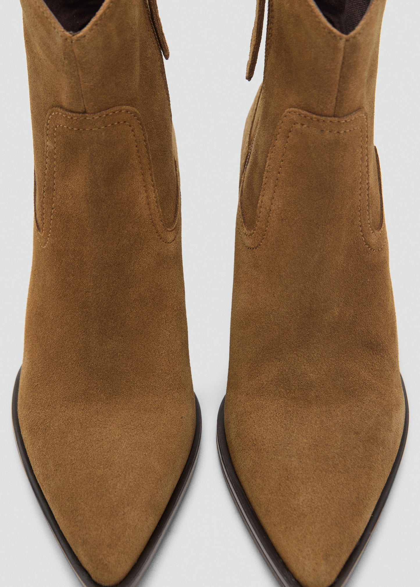 Suede block-heel boots
