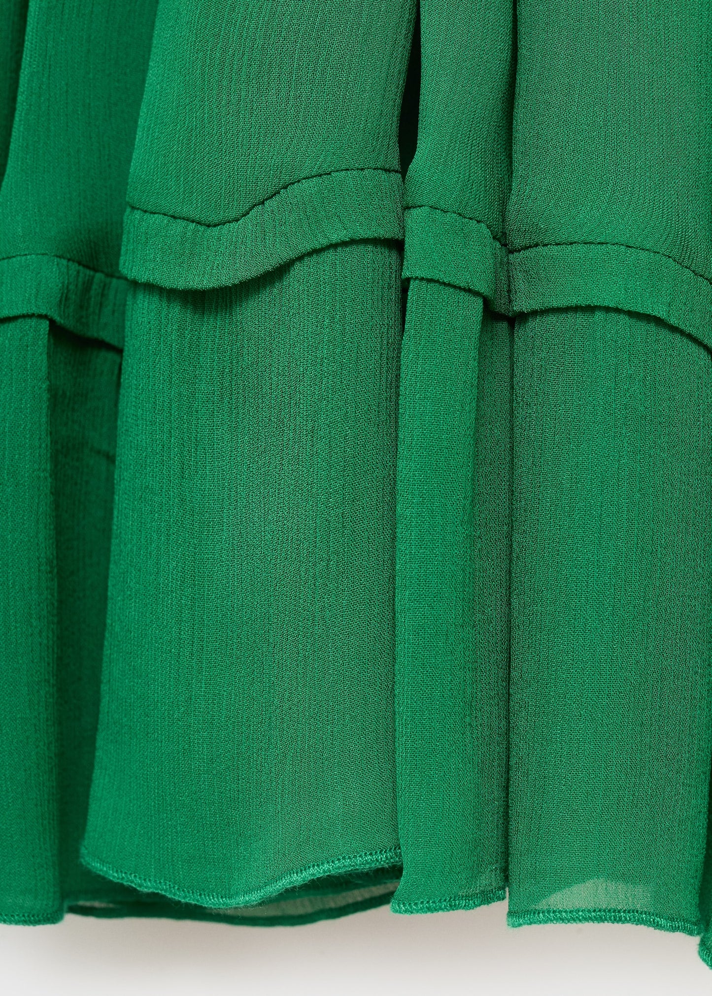 Pleated top with low back neckline