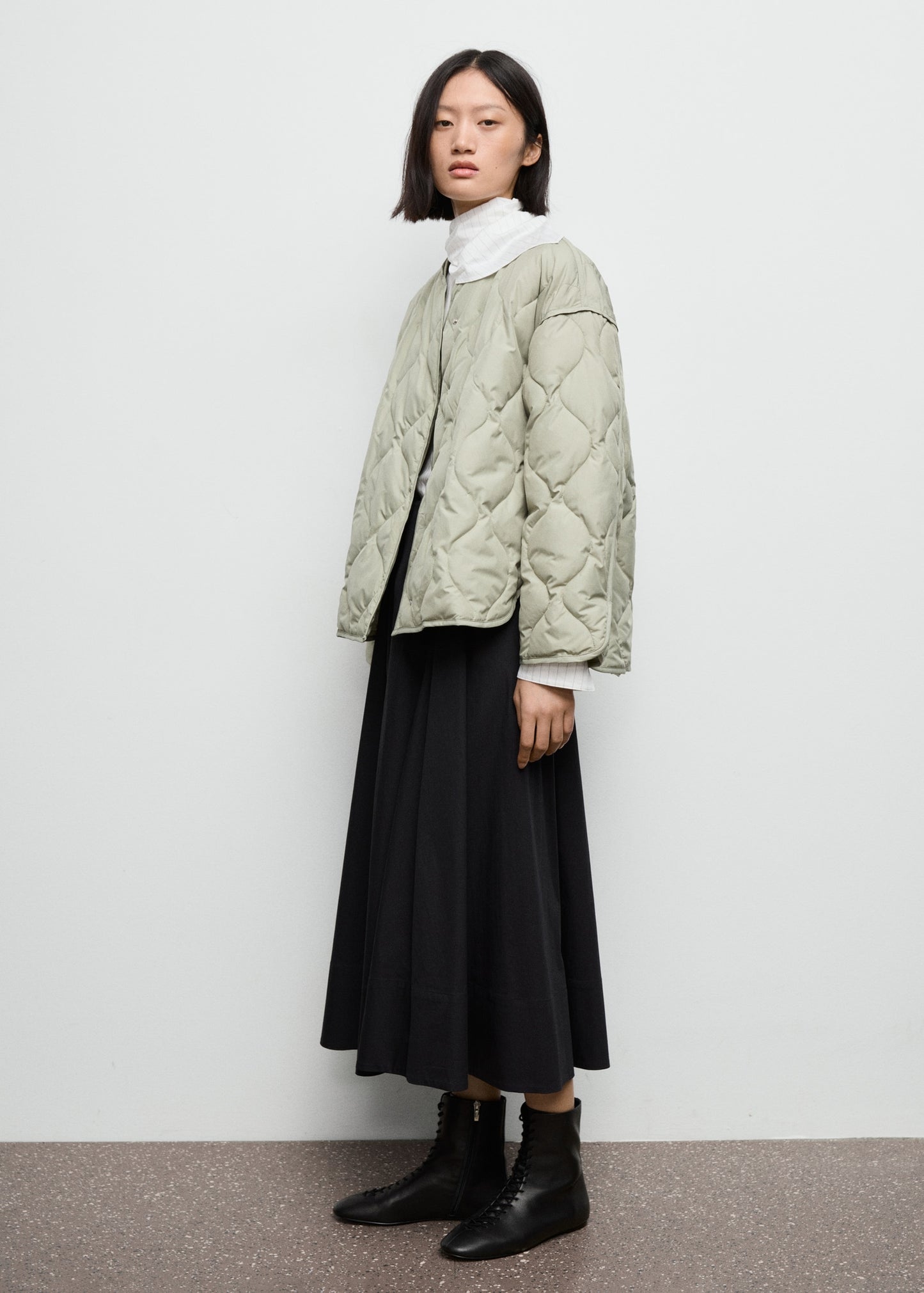 Oversize quilted down anorak