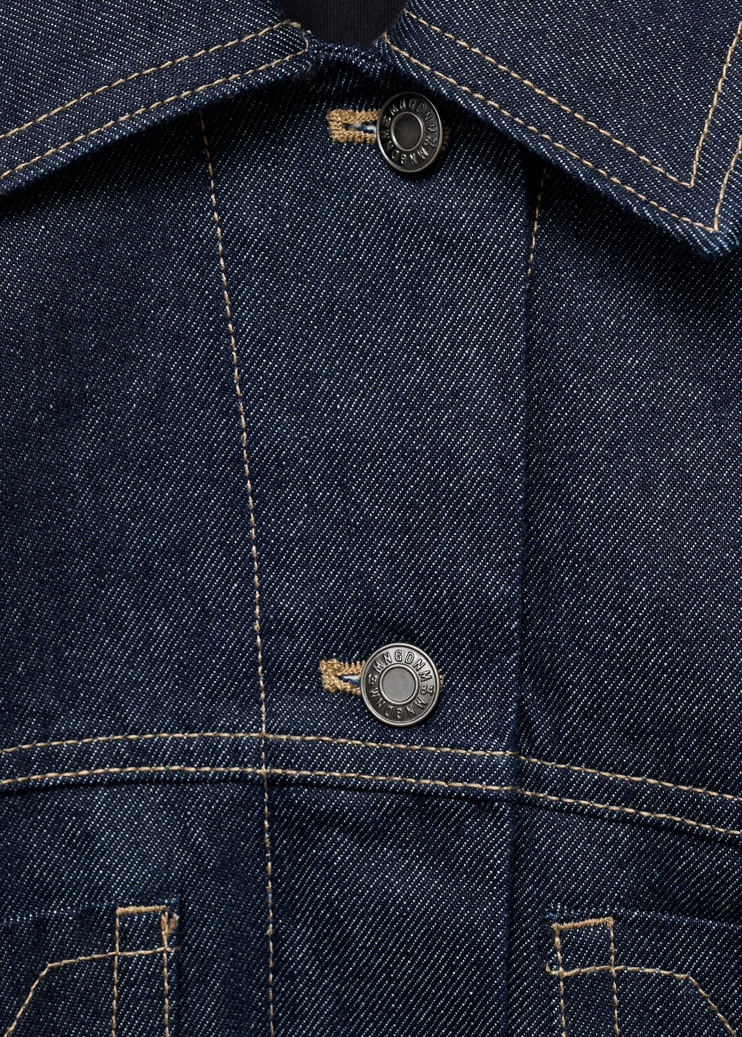 Denim jacket with decorative stitching