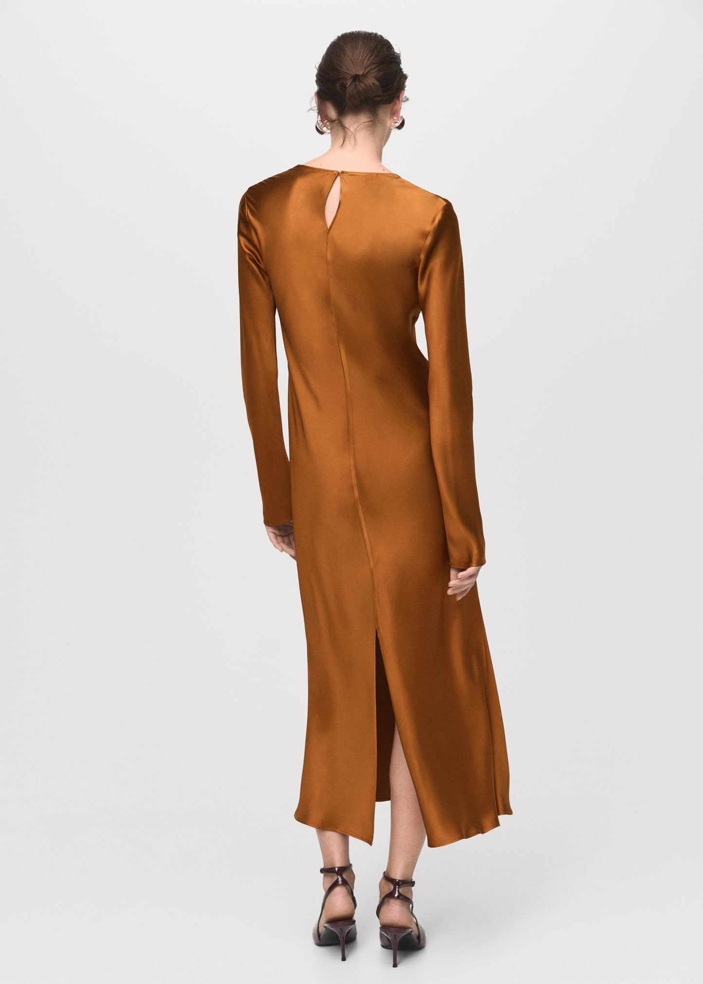 Long satin dress