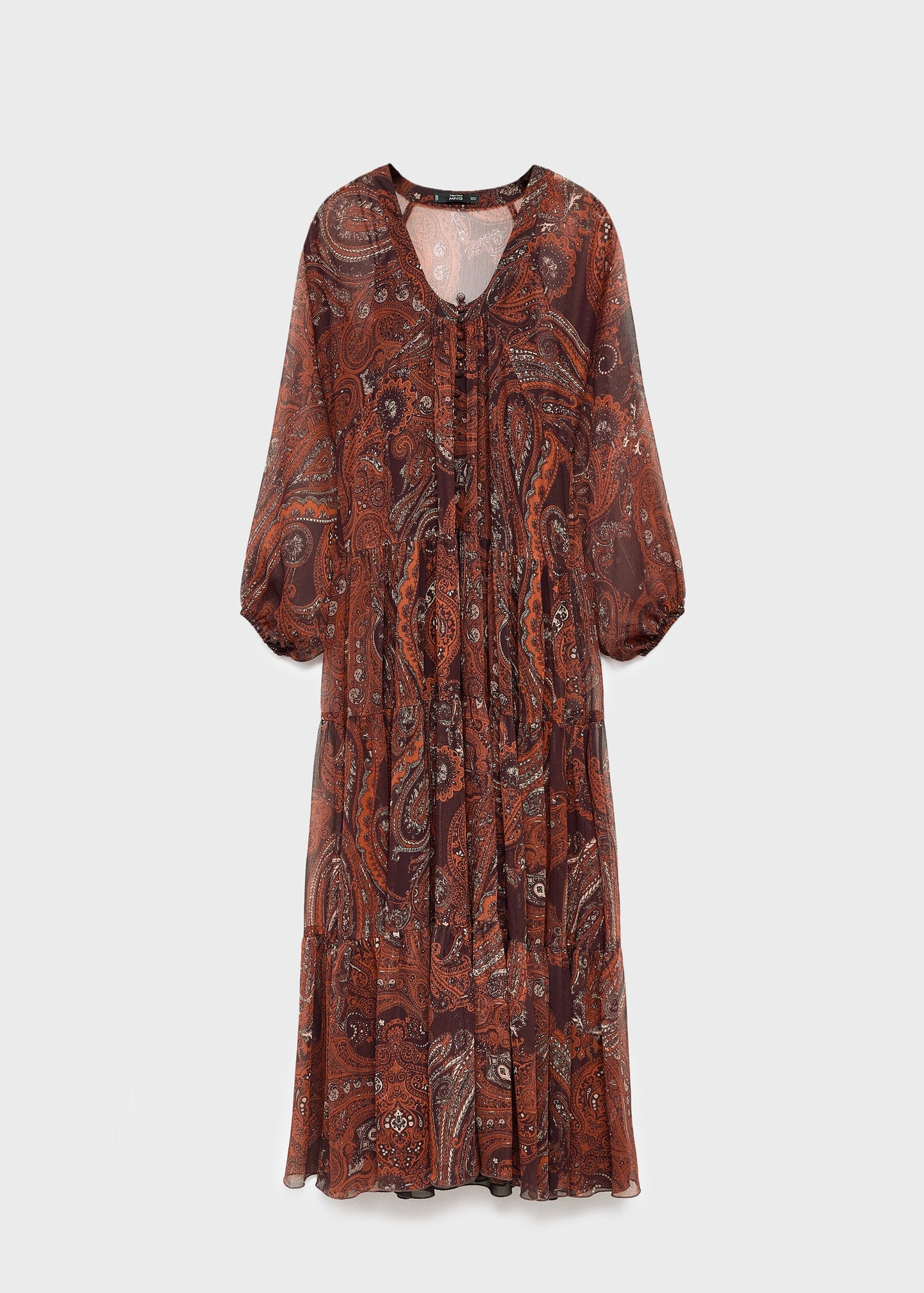 Paisley print oversized dress