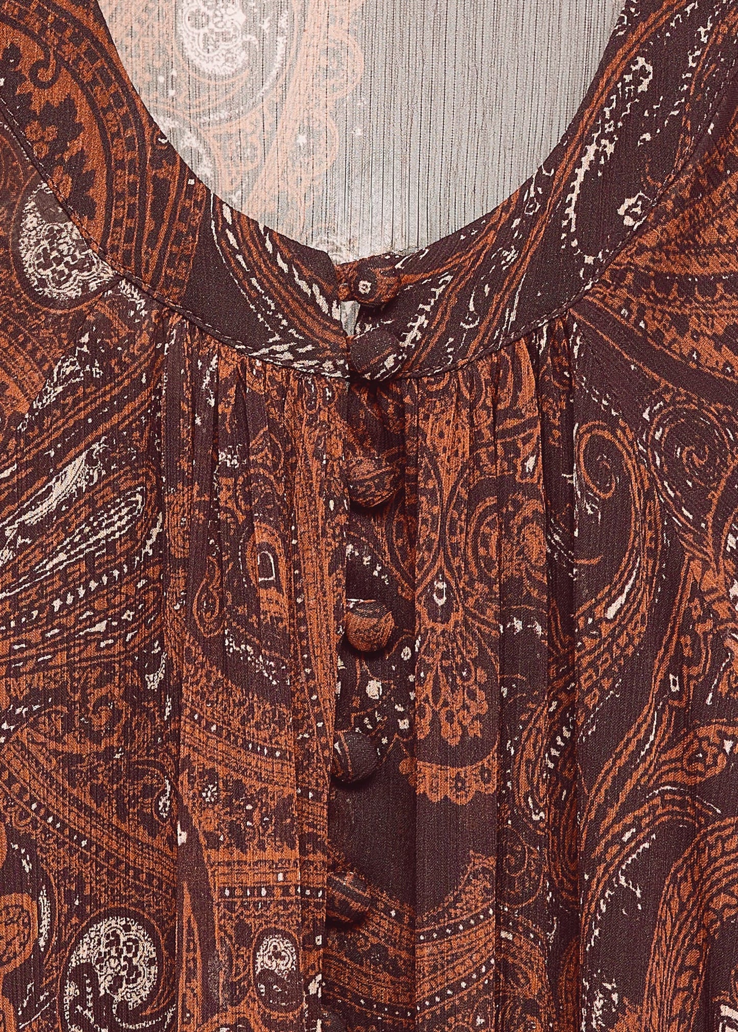 Paisley print oversized dress