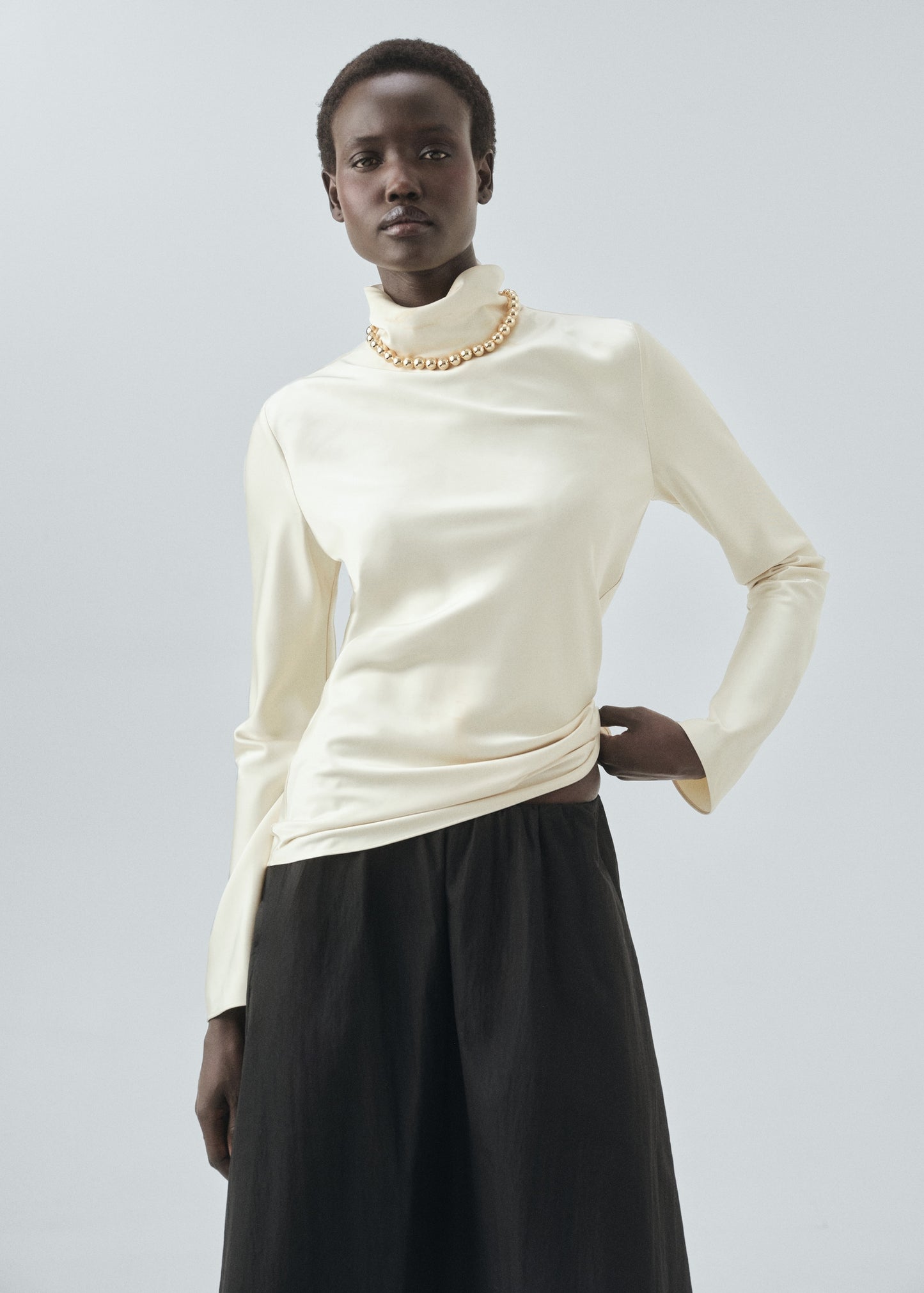 Long flared skirt