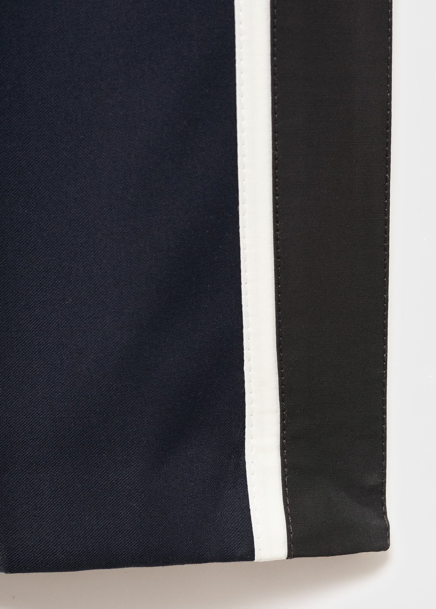 Contrast stripe straight trousers