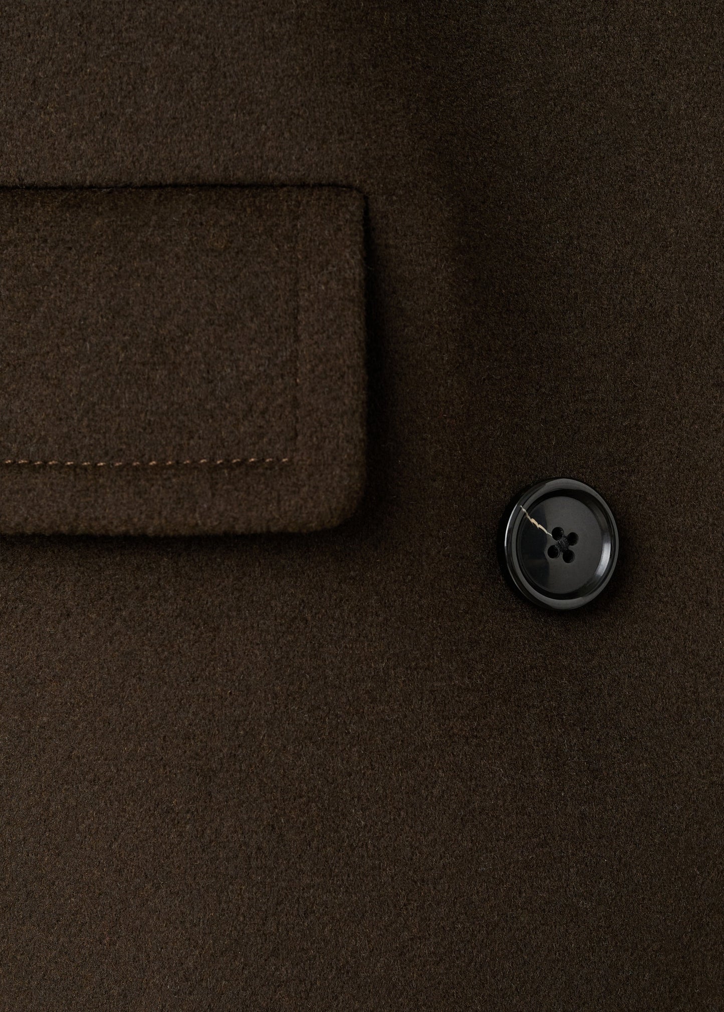 Double-breasted wool coat