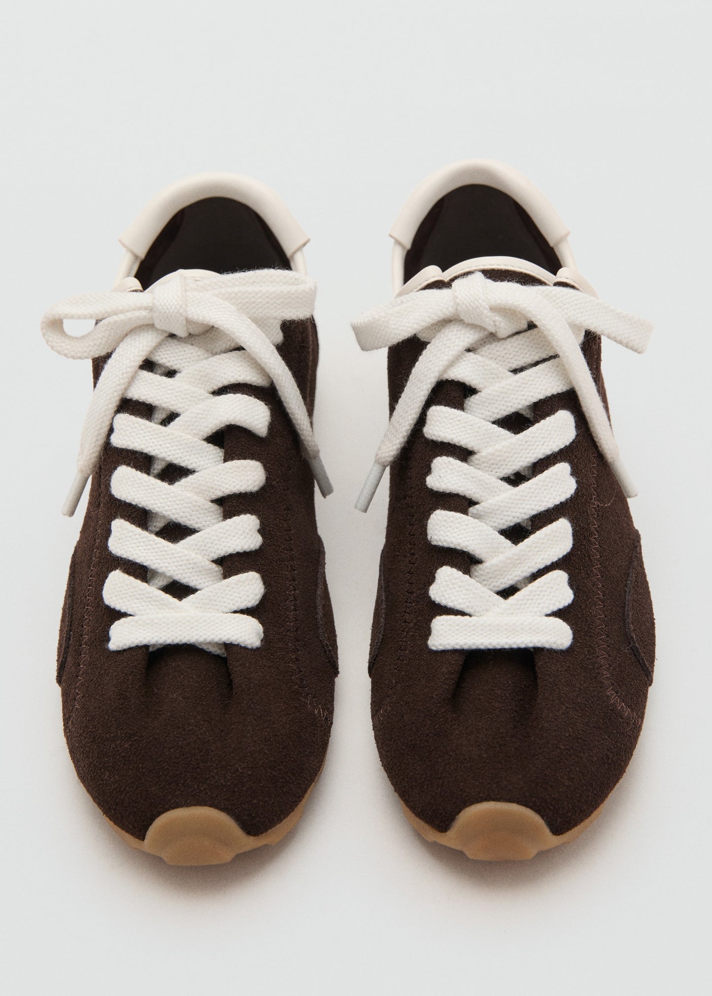 Suede contrast trainers