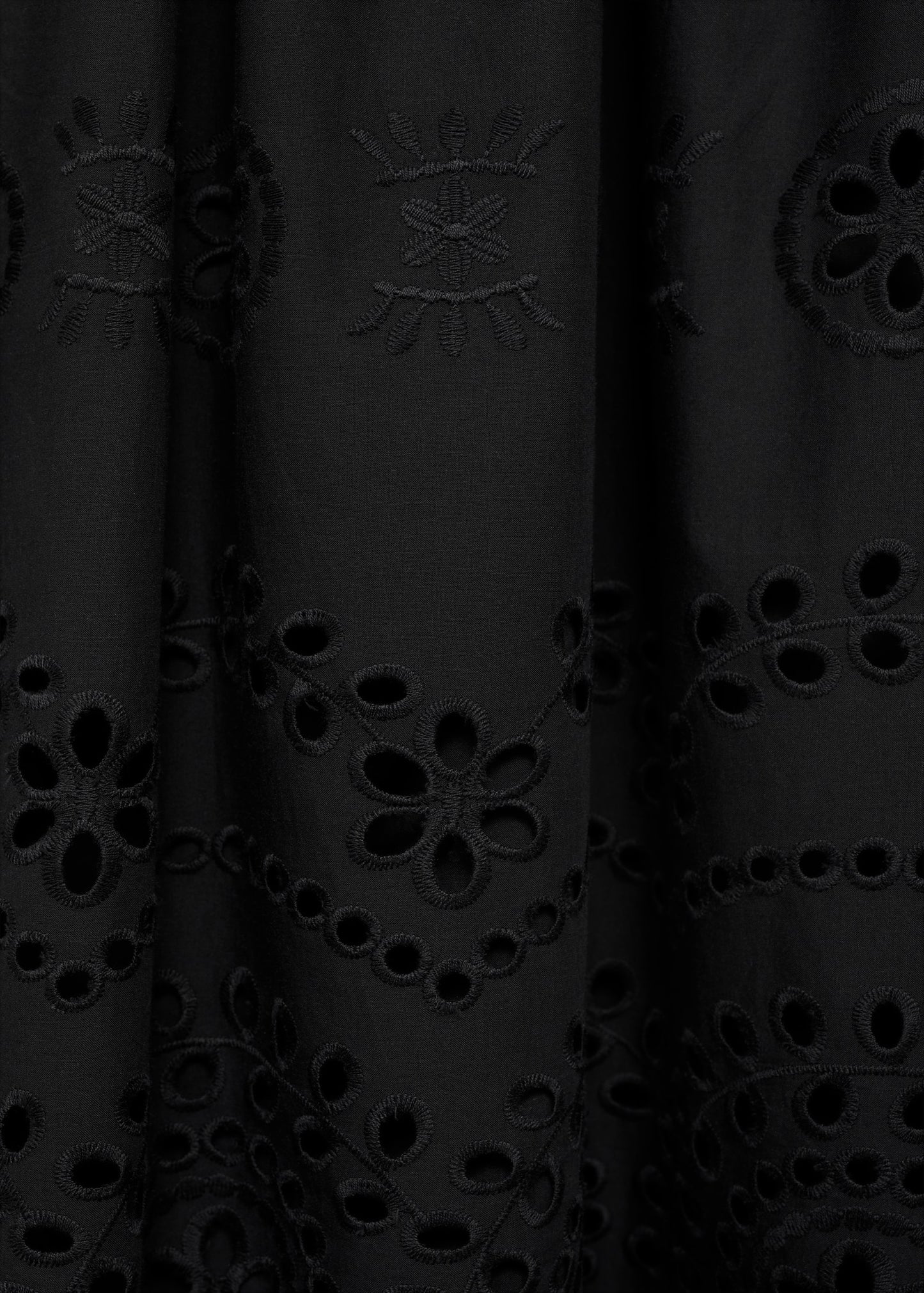 Cotton dress with openwork embroidery