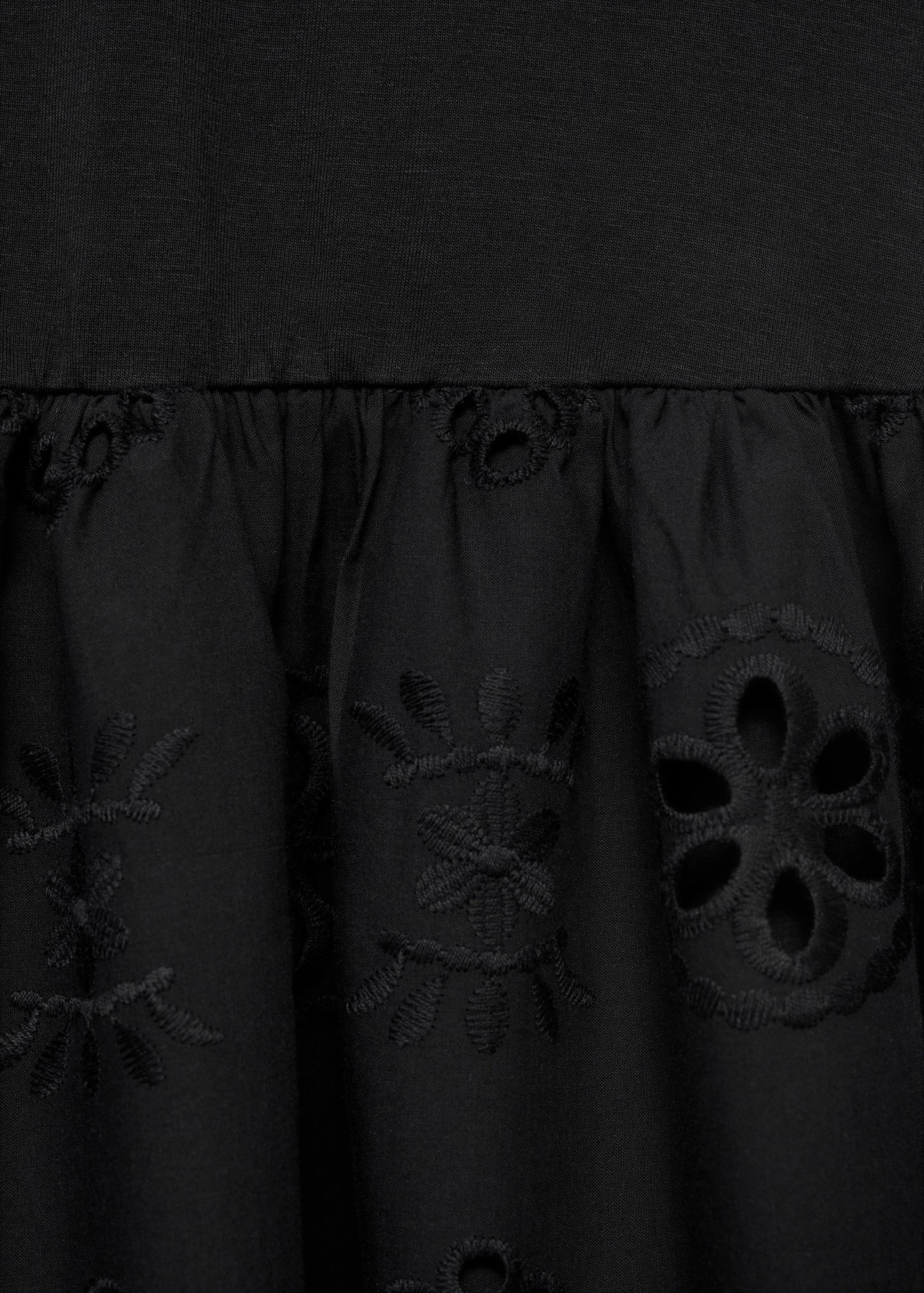 Cotton dress with openwork embroidery