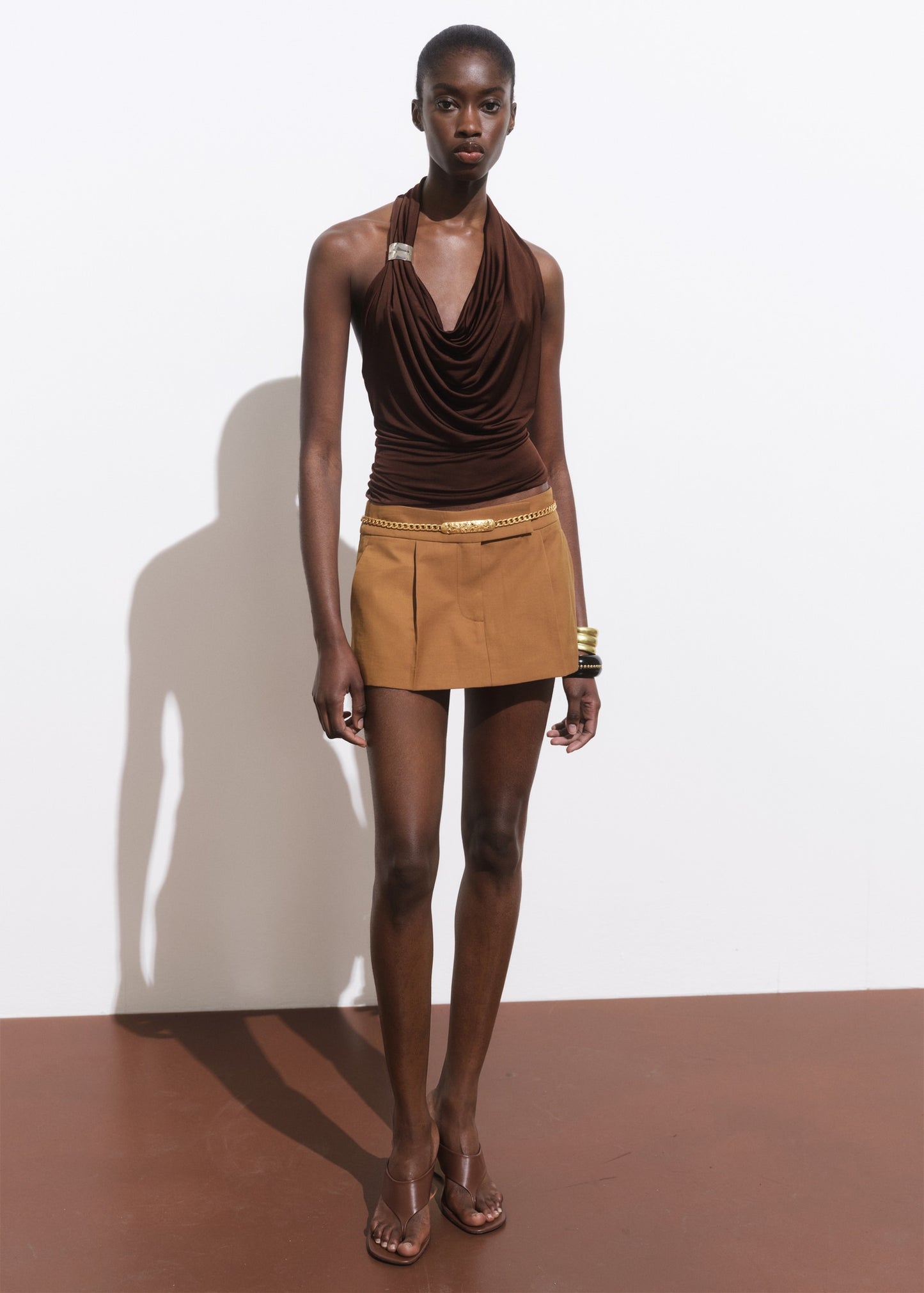 Mini-skirt with pleats