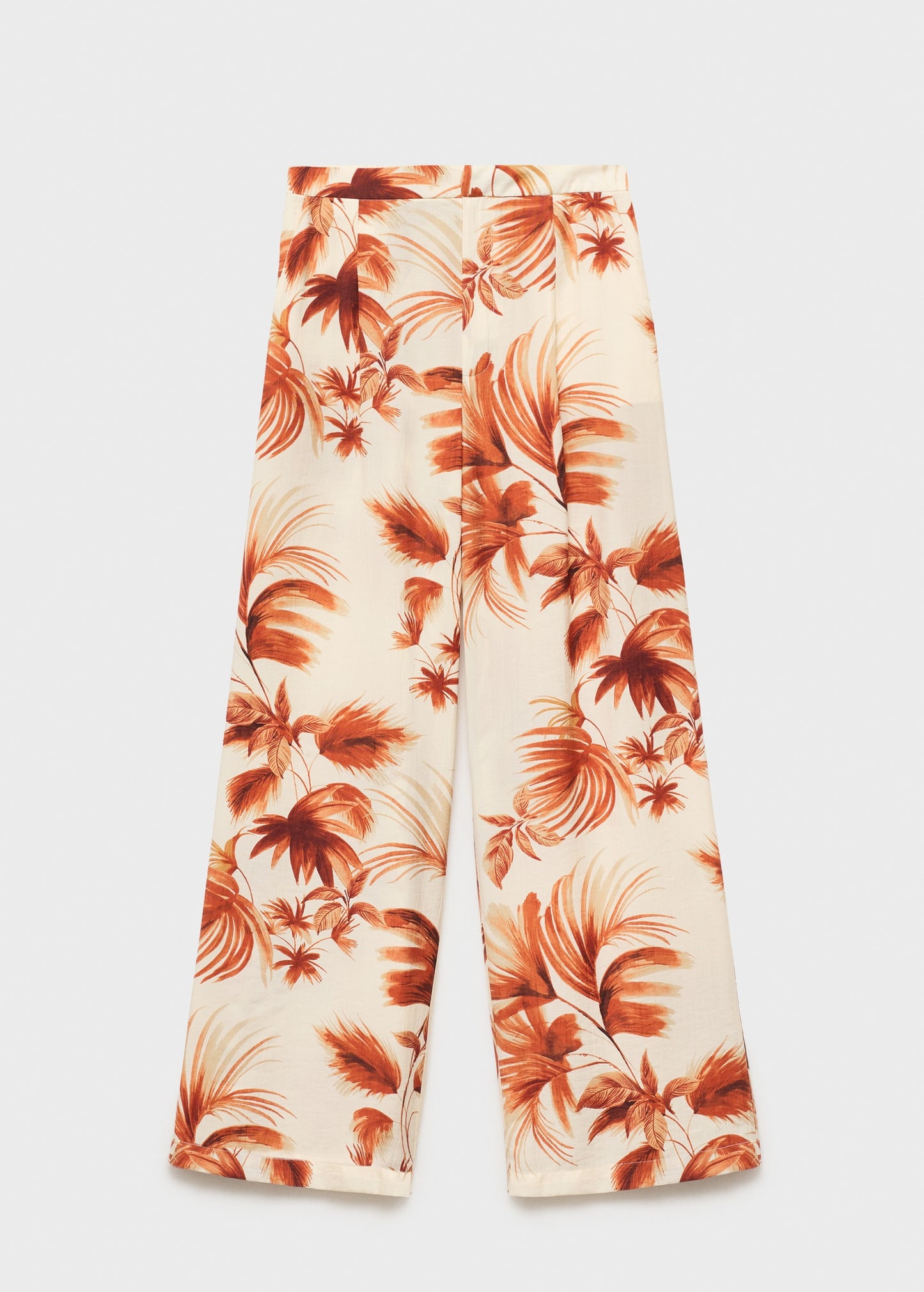 Flowing palm-tree print trousers