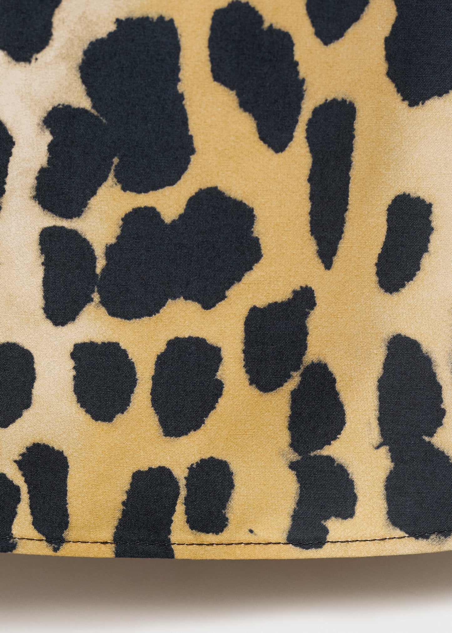 Animal-print cotton crop top