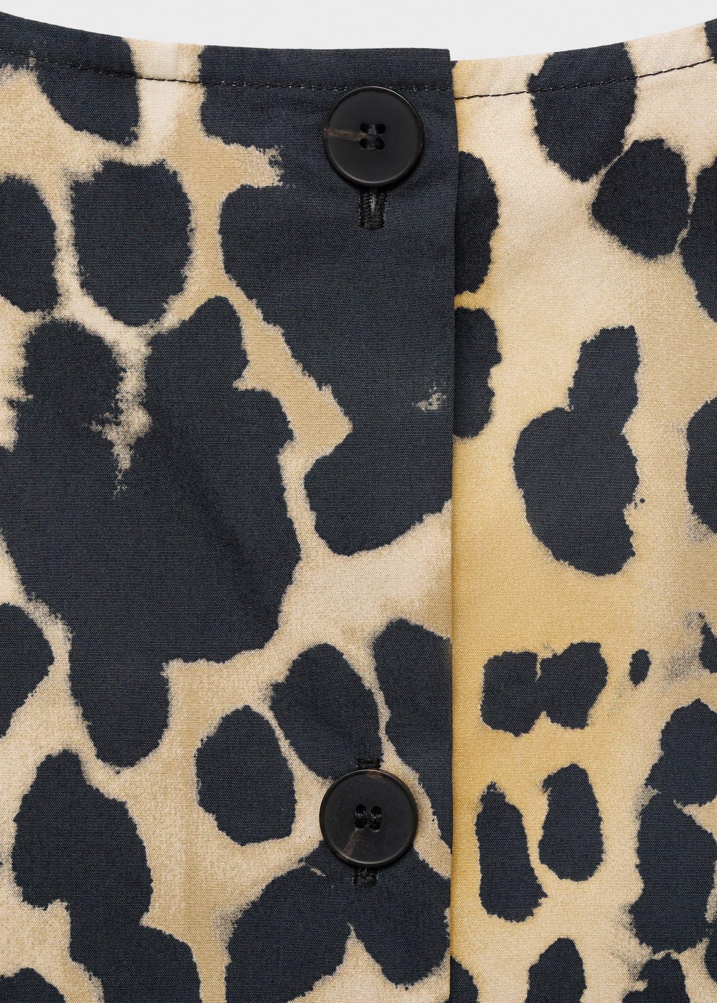 Animal-print cotton crop top