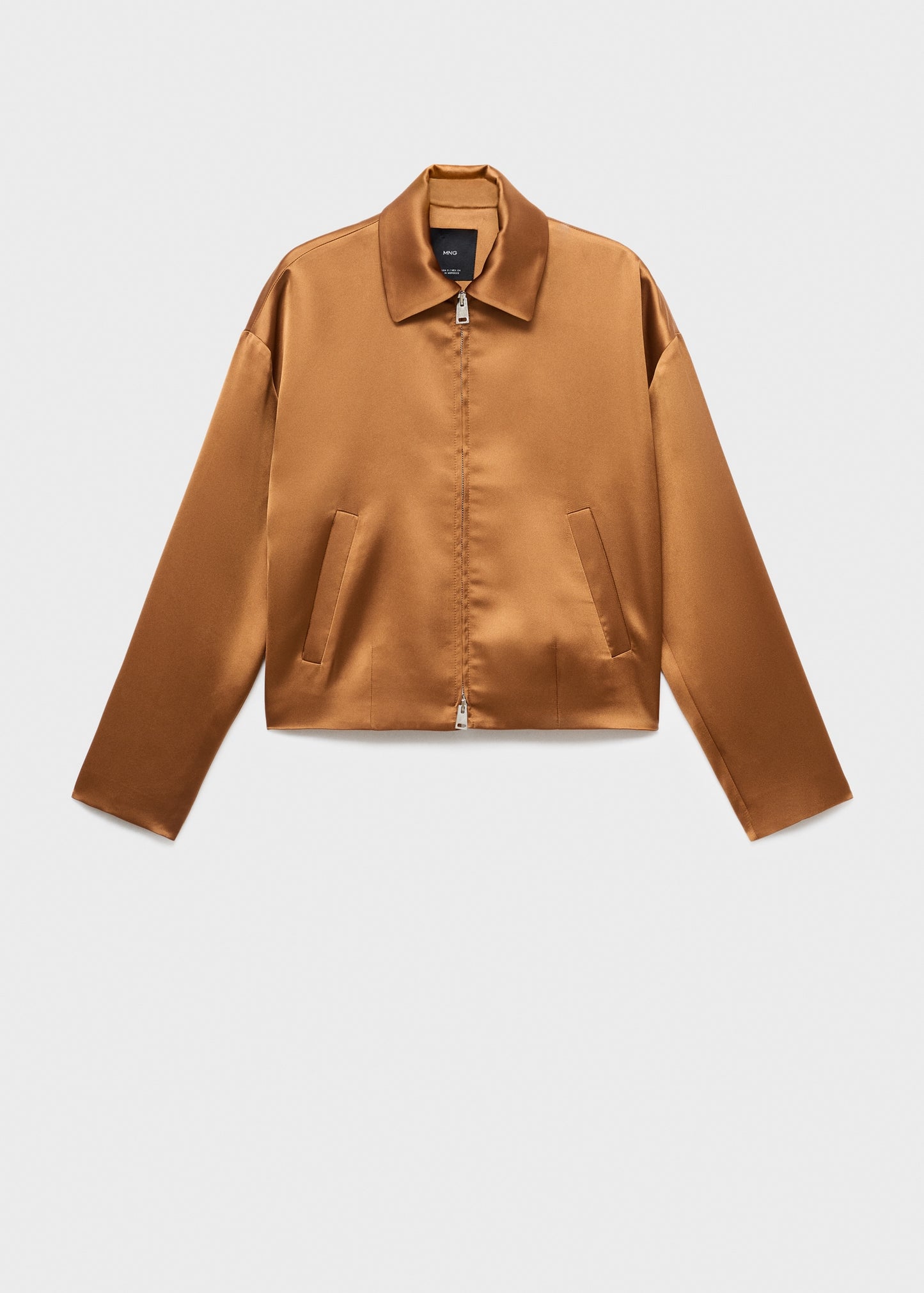 Satin jacket with pockets