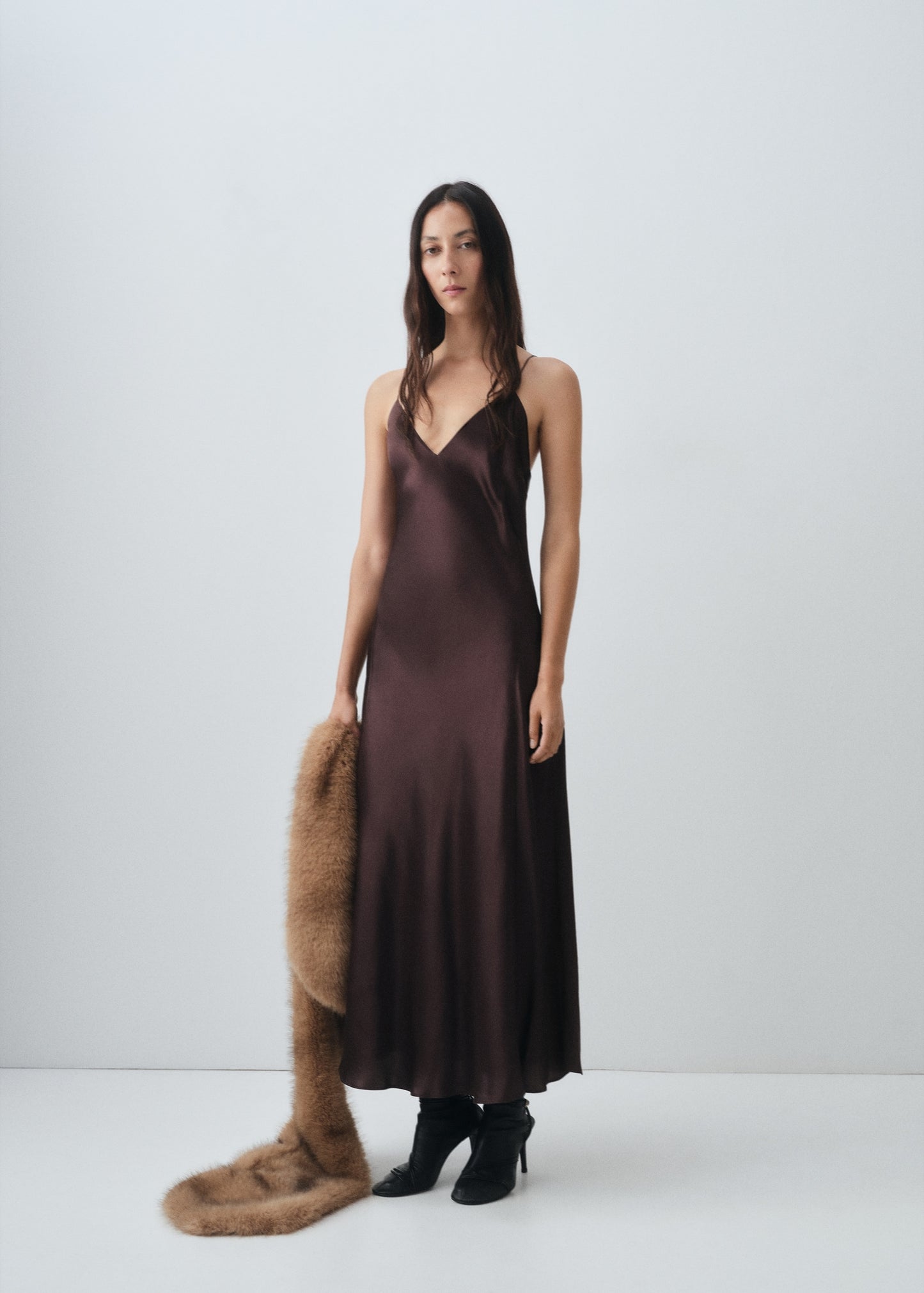Silk satin dress